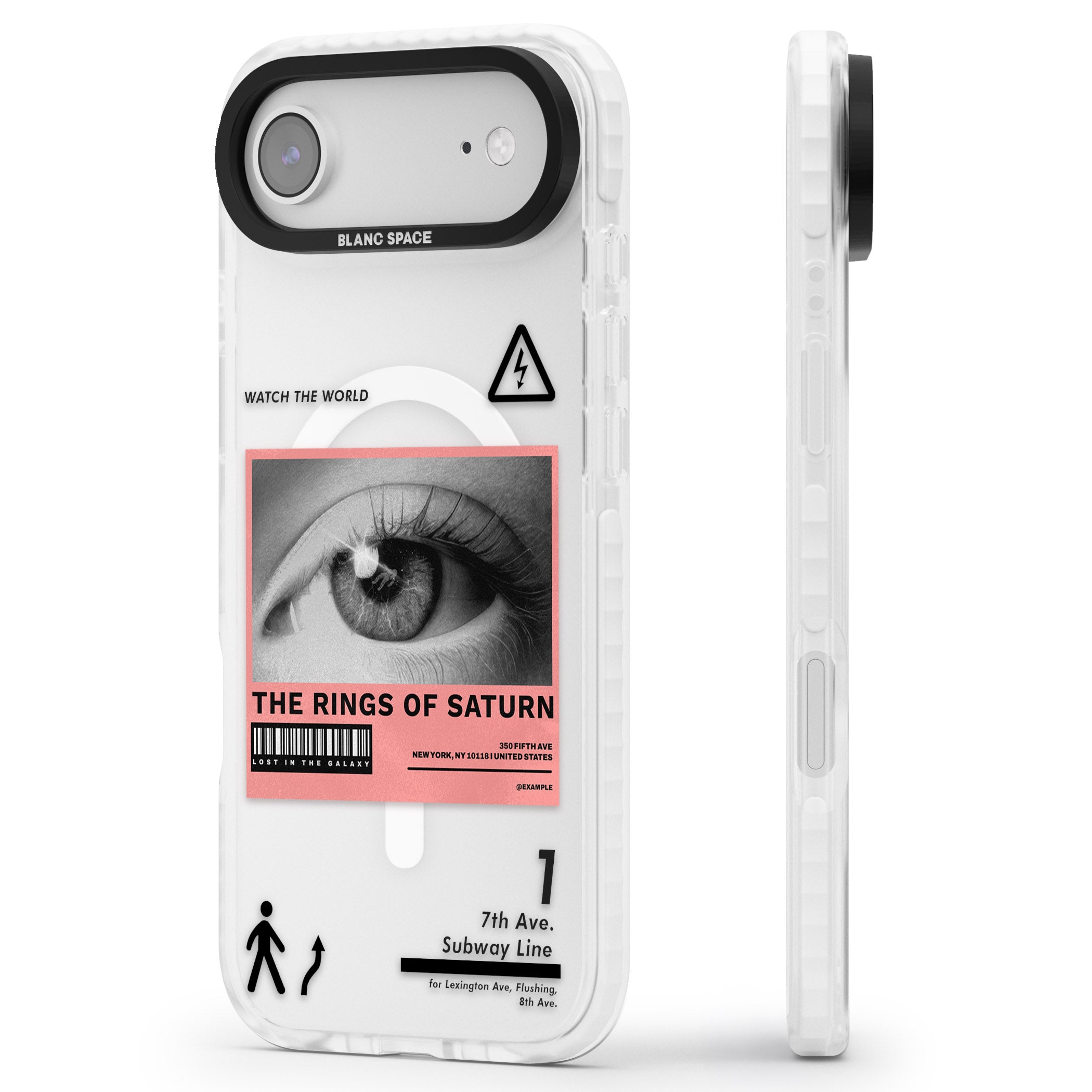 Watch The World iPhone 17 Air Impact Pro Clear Phone Case Side Profile