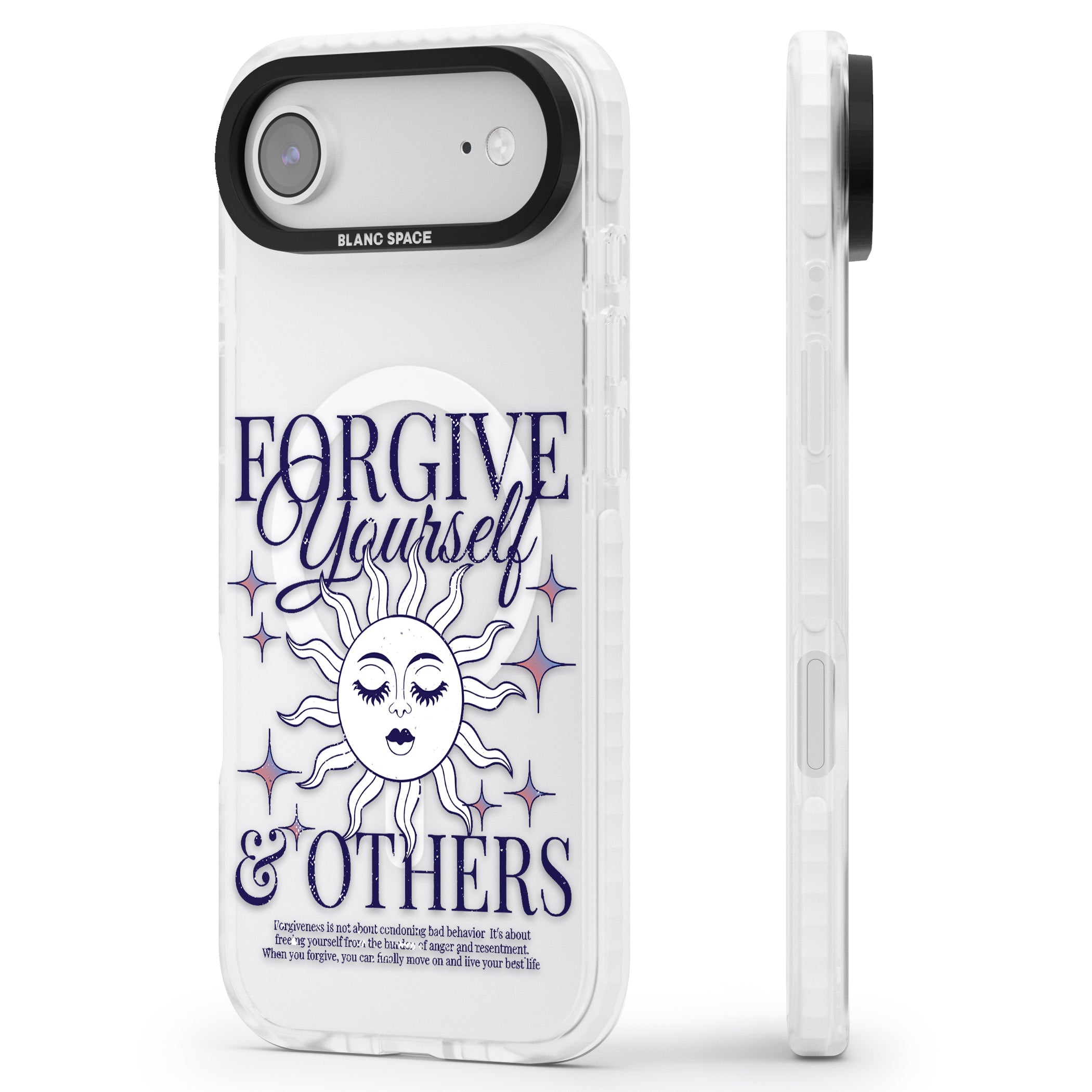 Forgiveness iPhone 17 Air Impact Pro Clear Phone Case Side Profile