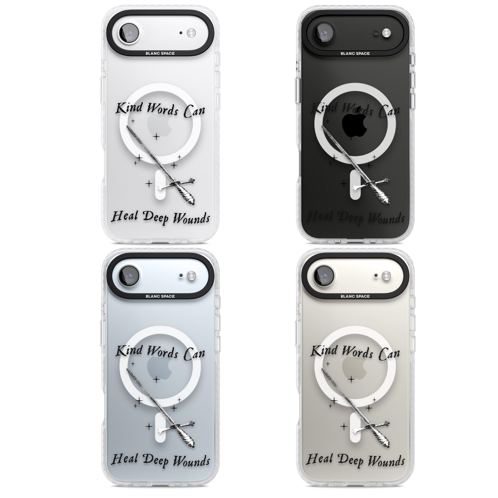 Kind Words Can Heal Deep Wounds iPhone 17 Air Impact Pro Clear Phone Case APT Impact Protection