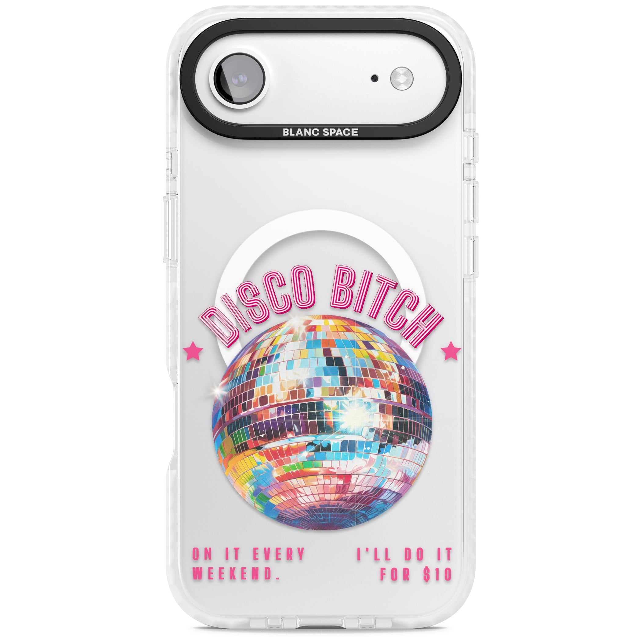 Disco B Tch iPhone 17 Air Impact Pro Clear Phone Case