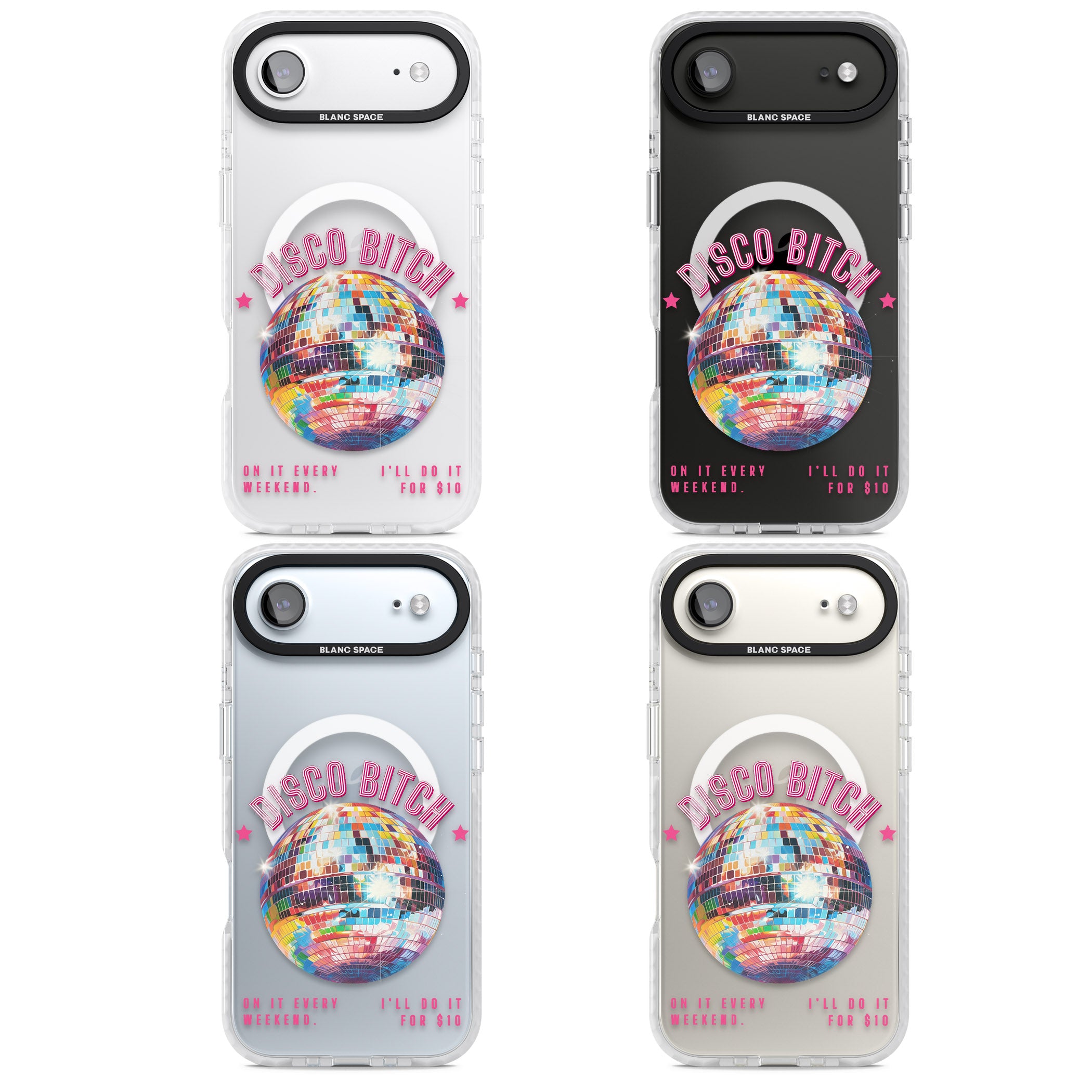 Disco B Tch iPhone 17 Air Impact Pro Clear Phone Case APT Impact Protection