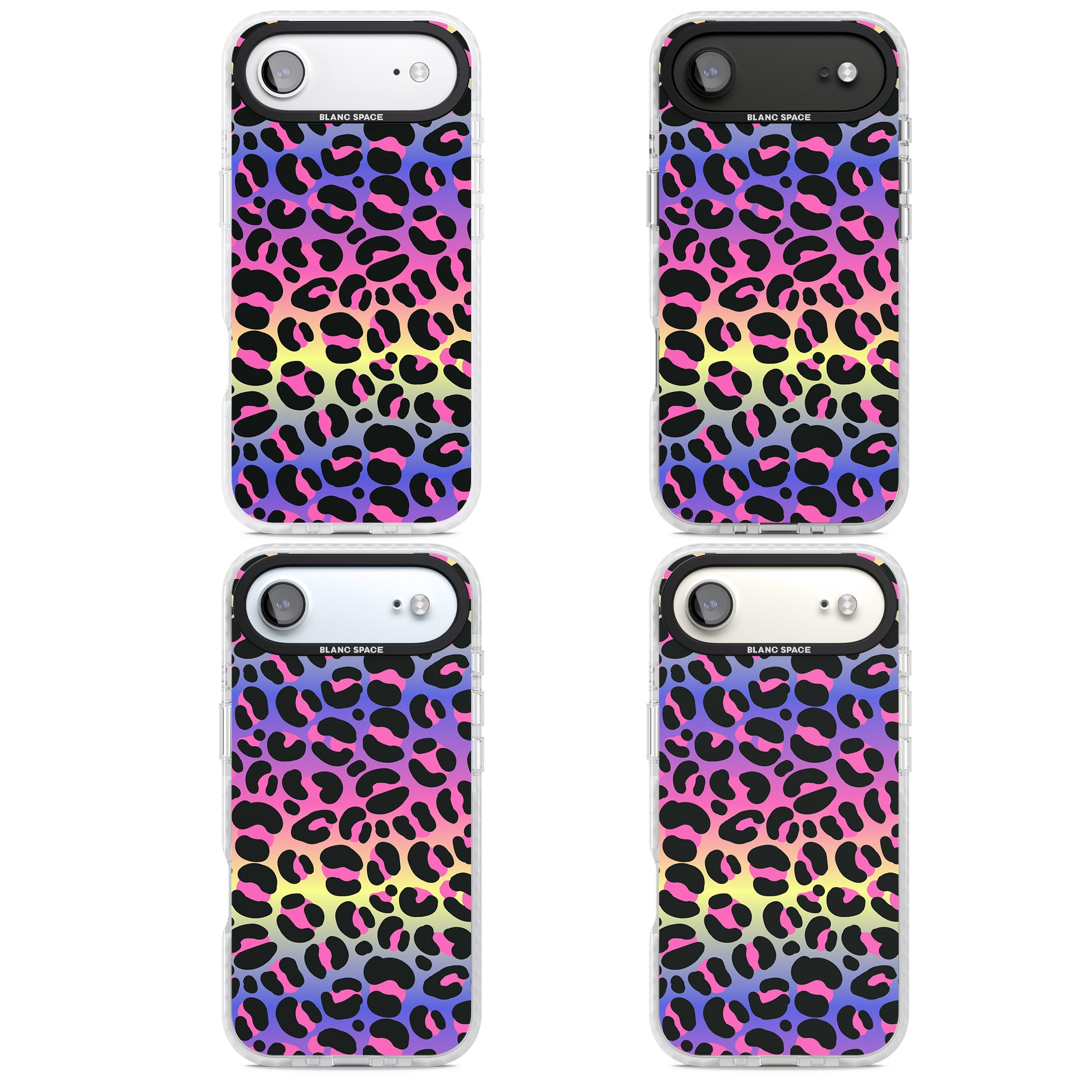 Rainbow Gradient Leopard iPhone 17 Air Impact Pro Clear Phone Case APT Impact Protection