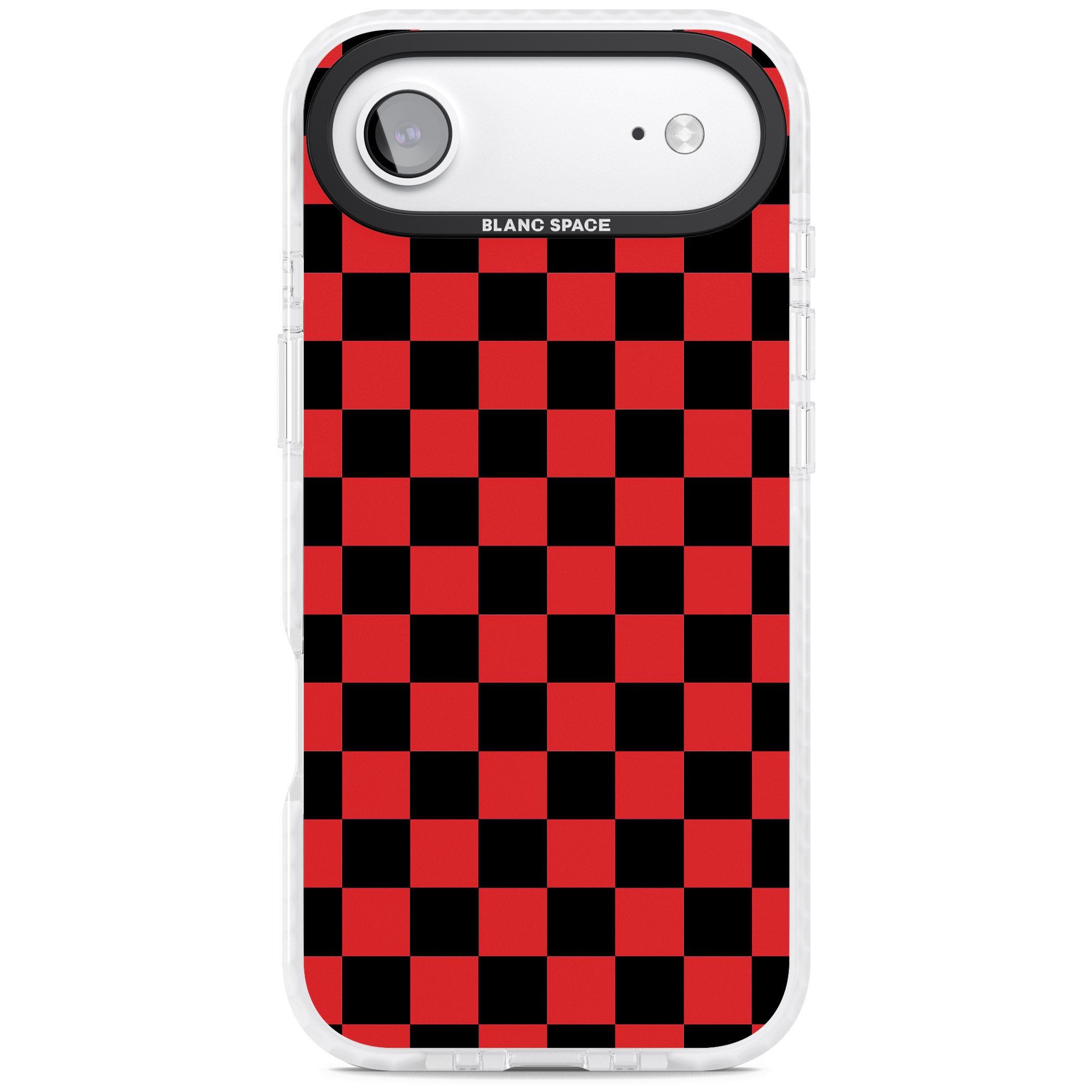 Red Black Checkered iPhone 17 Air Impact Pro Clear Phone Case
