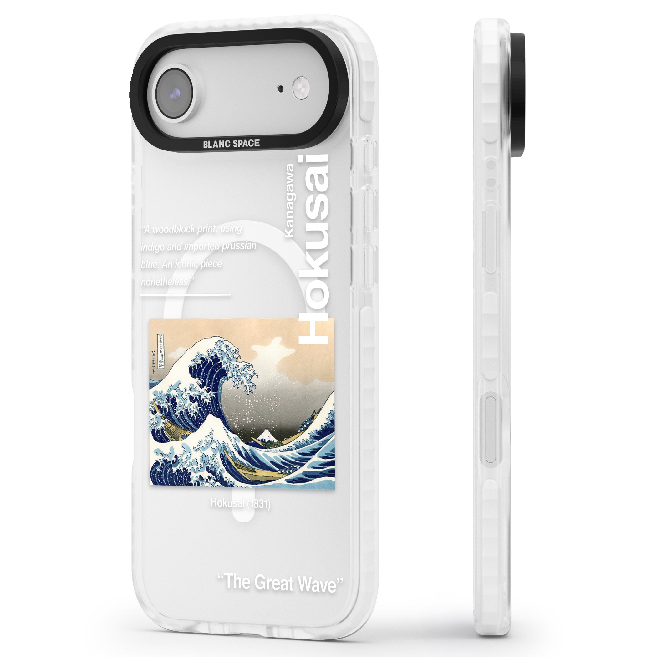 The Great Wave iPhone 17 Air Impact Pro Clear Phone Case Side Profile