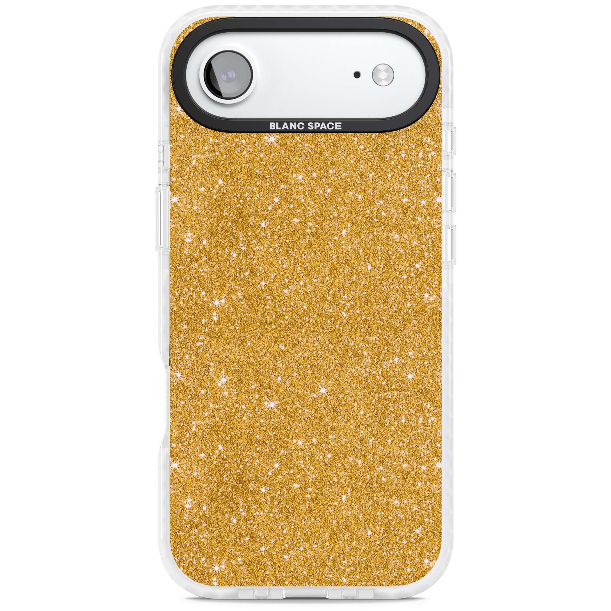 Gold Glitter gold glitter iPhone case featuring a shimmering sparkle wallpaper design in luxury gold | Impact Magsafe case for iPhone Air