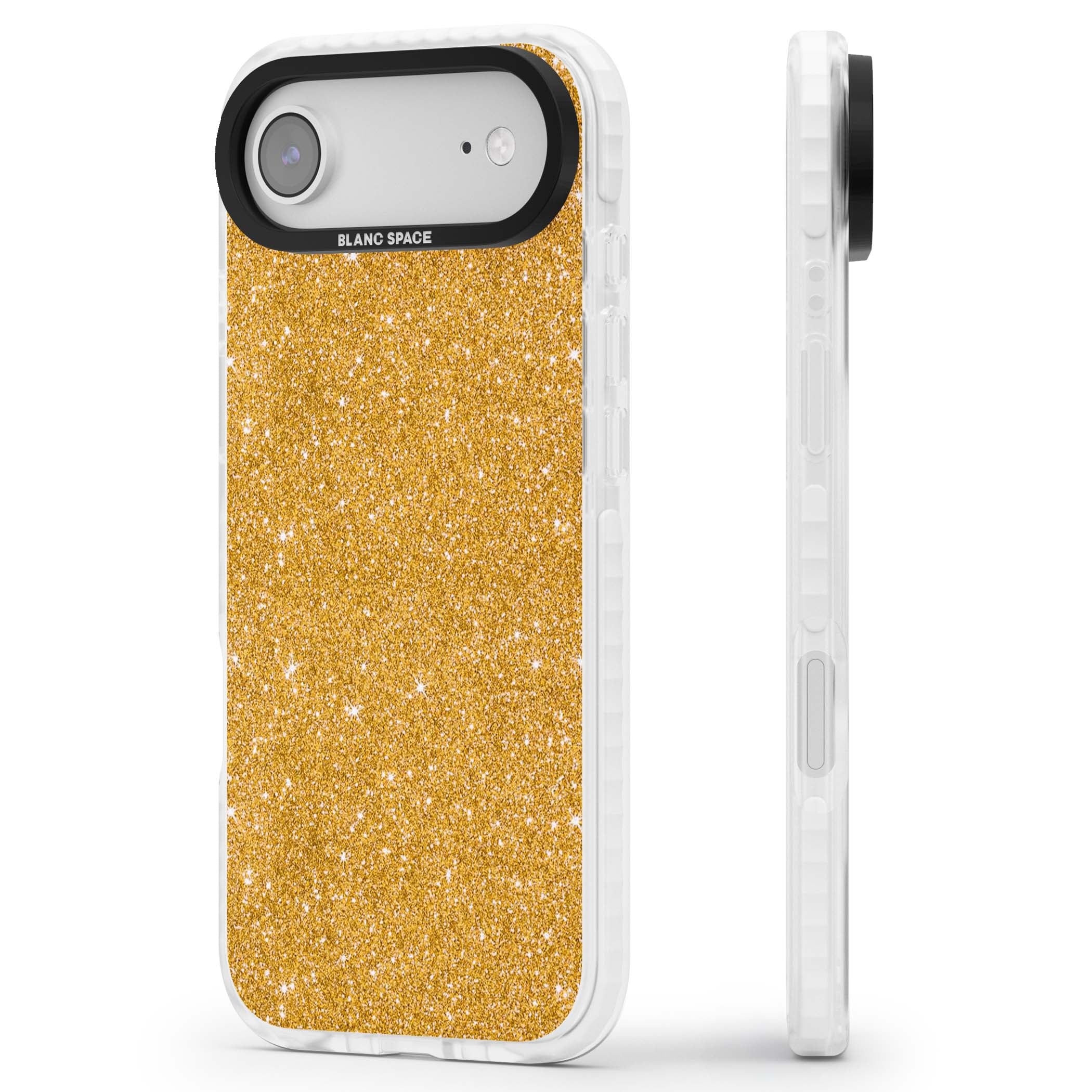 Gold Glitter gold glitter iPhone case featuring a shimmering sparkle wallpaper design in luxury gold | Impact Magsafe case for iPhone Air