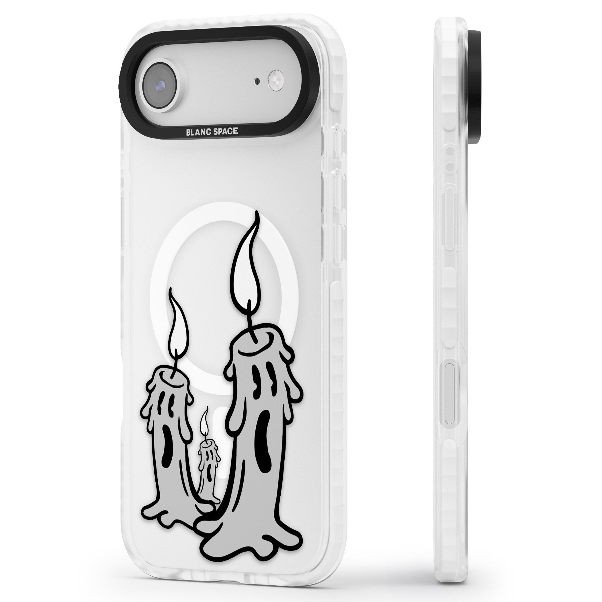 Candle Lit iPhone 17 Air Impact Pro Clear Phone Case Side Profile