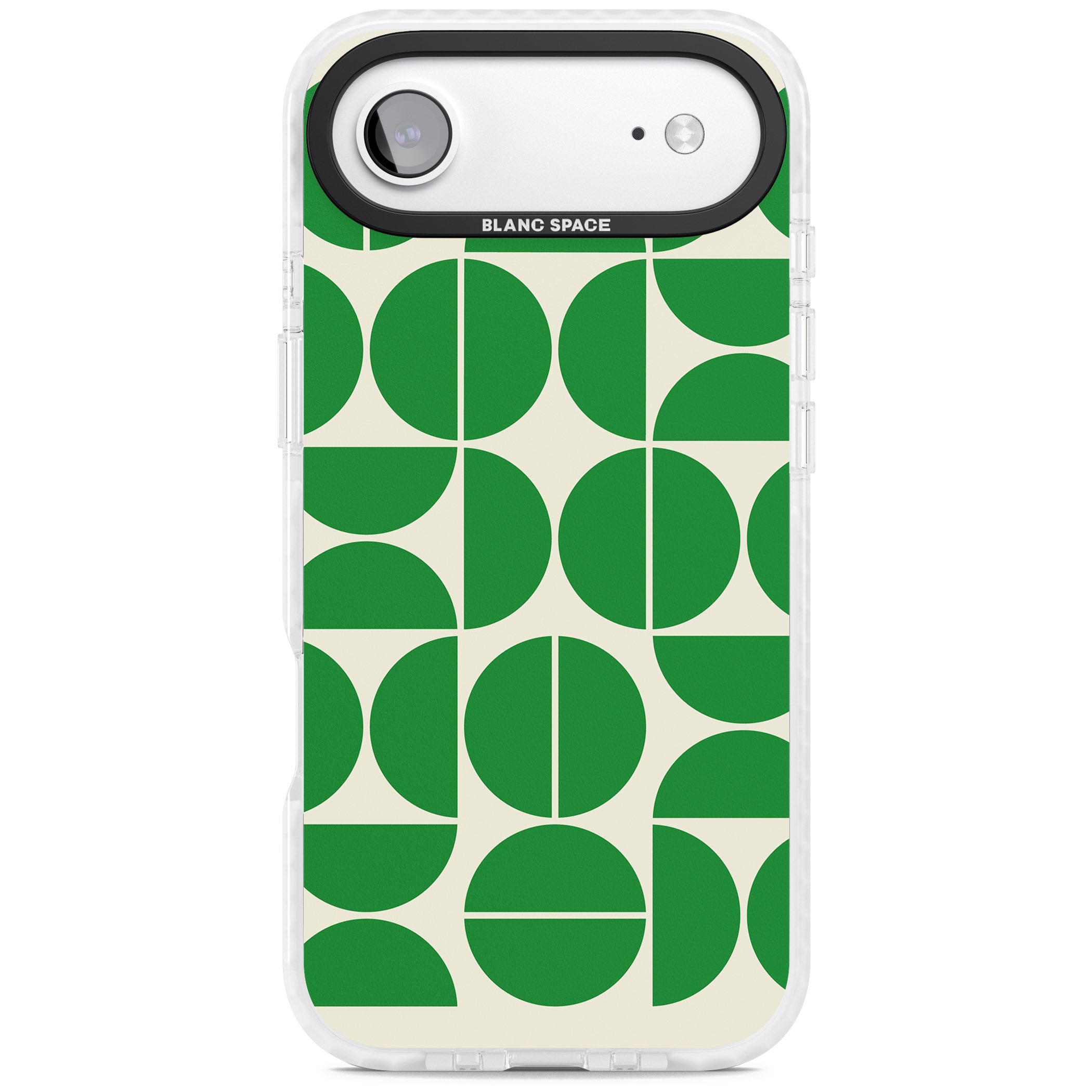 Retro Green Circles iPhone 17 Air Impact Pro Clear Phone Case
