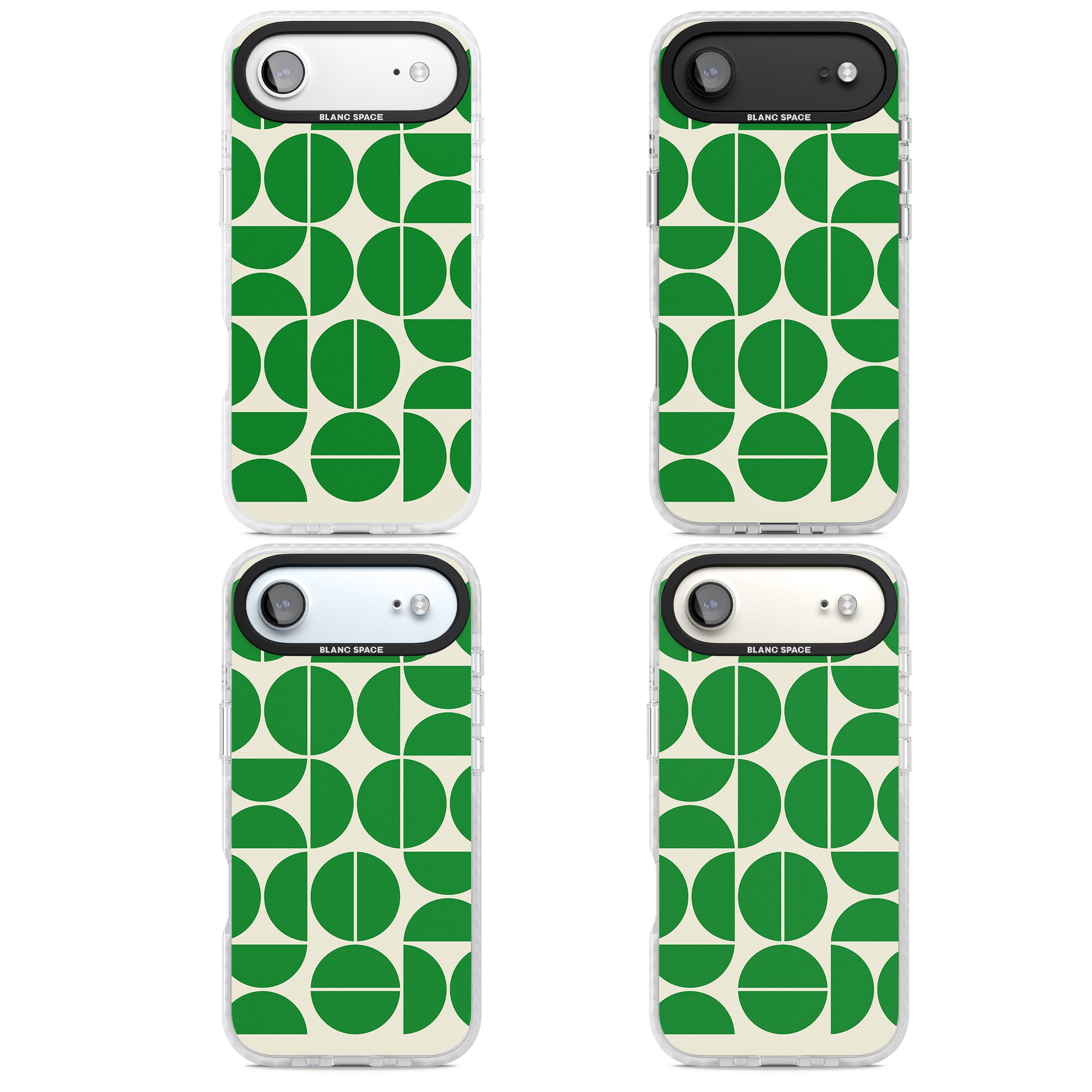Retro Green Circles iPhone 17 Air Impact Pro Clear Phone Case APT Impact Protection