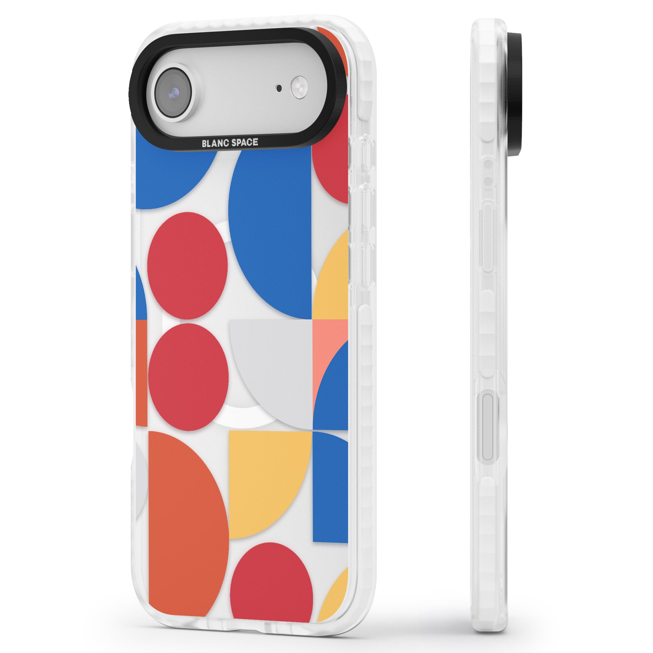 Abstract Colorful Geometric iPhone 17 Air Impact Pro Clear Phone Case Side Profile
