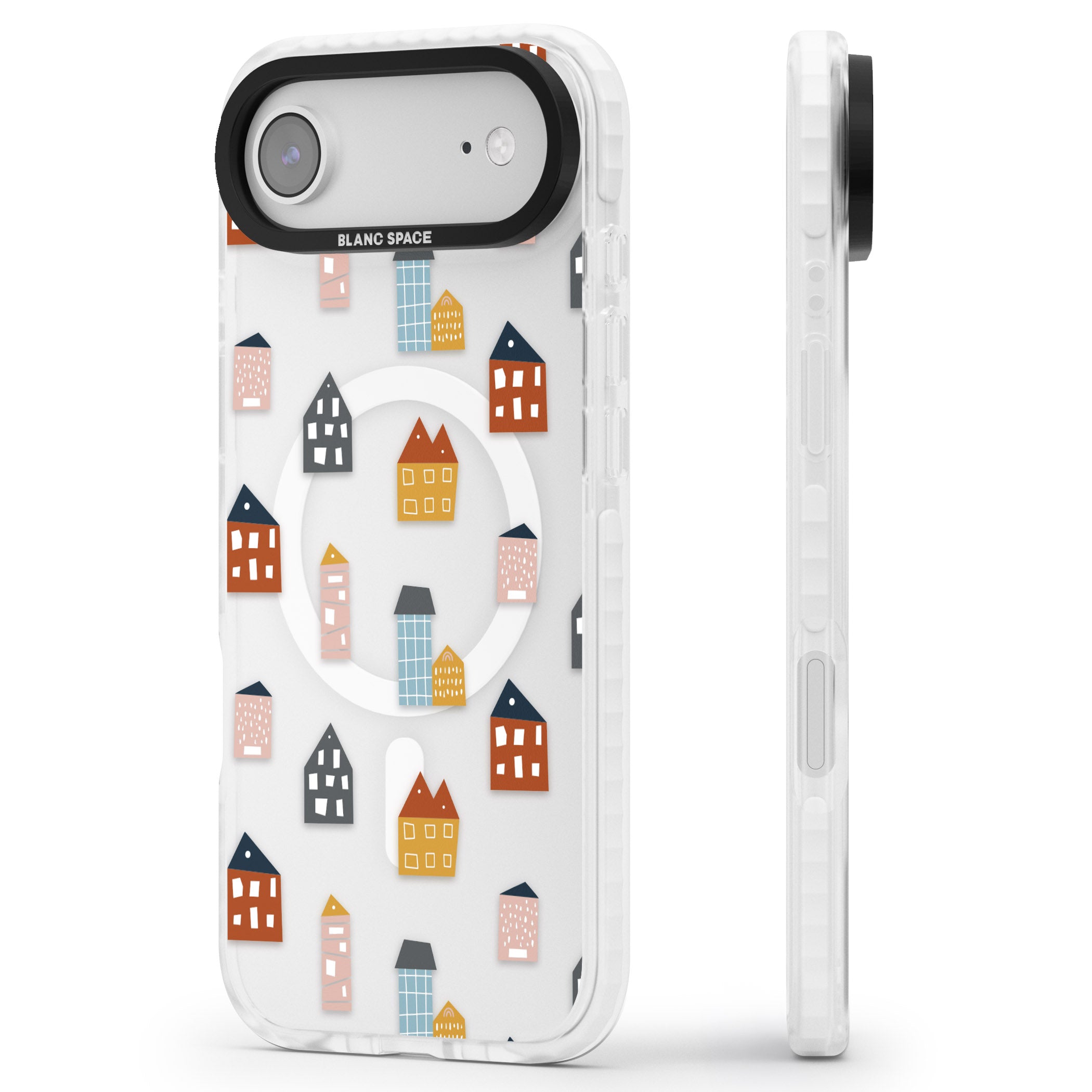 Scandi Village iPhone 17 Air Impact Pro Clear Phone Case Side Profile