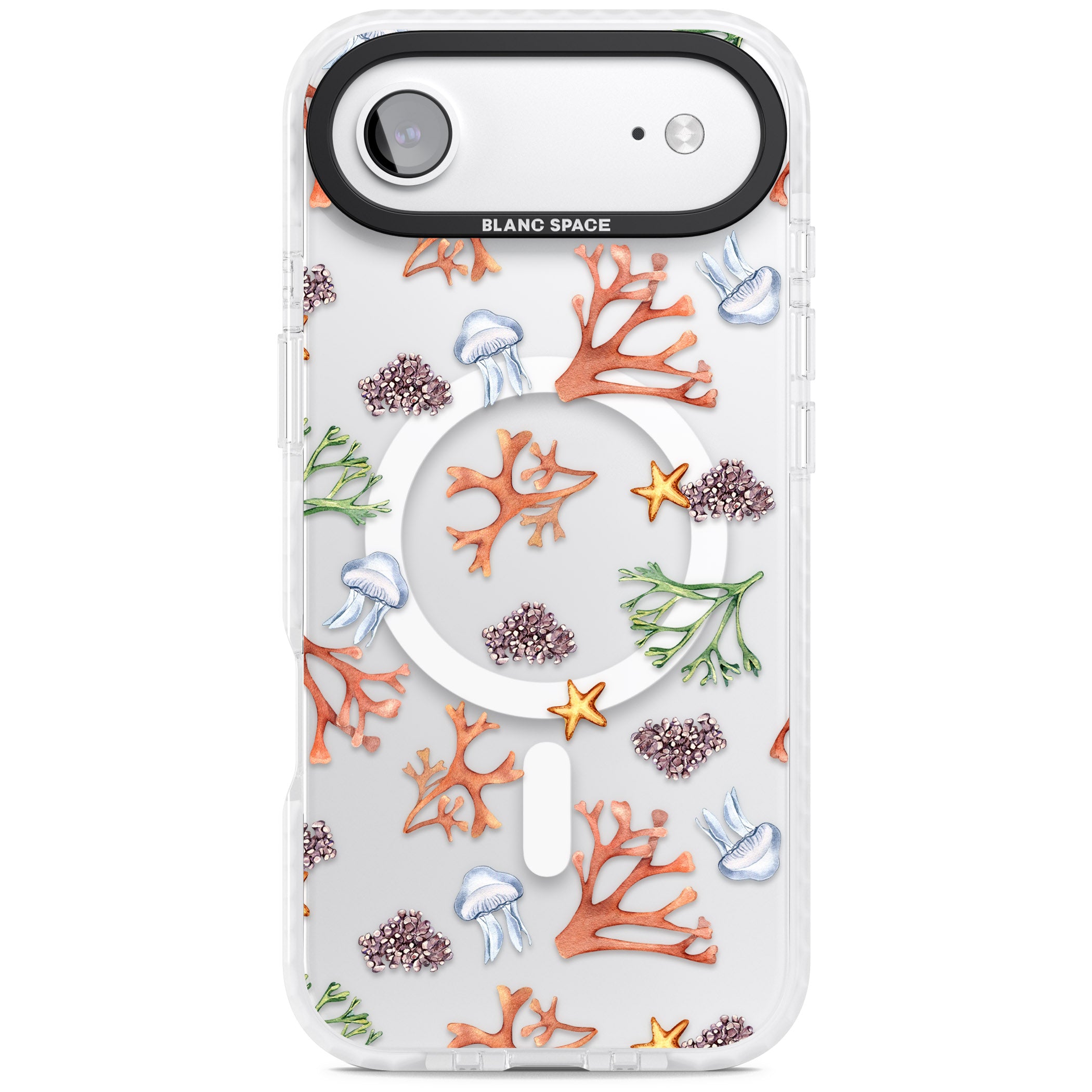 Coral & Jellyfish iPhone 17 Air Impact Pro Clear Phone Case