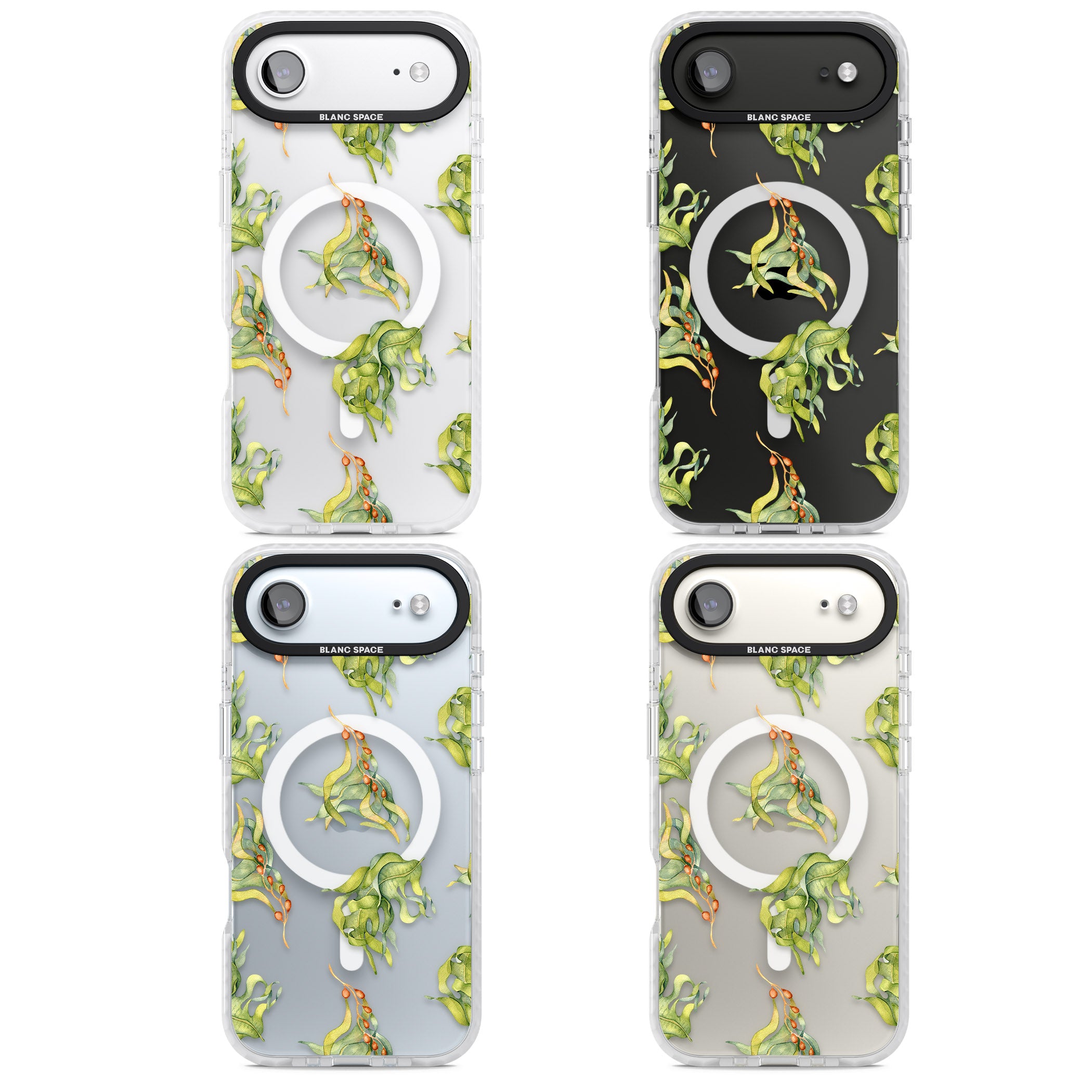 Flowing Seaweed Watercolor iPhone 17 Air Impact Pro Clear Phone Case APT Impact Protection