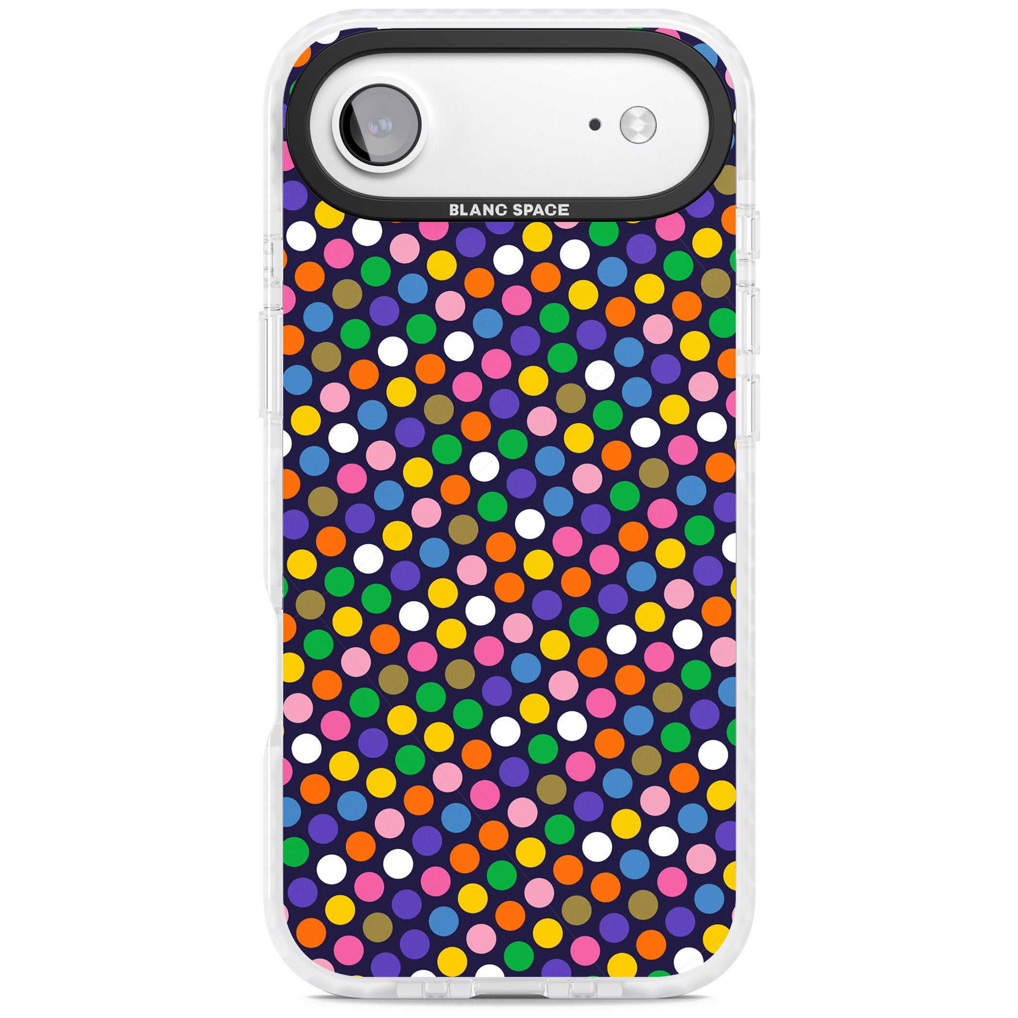 Multicolour Polka Dot Fiesta (Purple) iPhone 17 Air Impact Pro Clear Phone Case