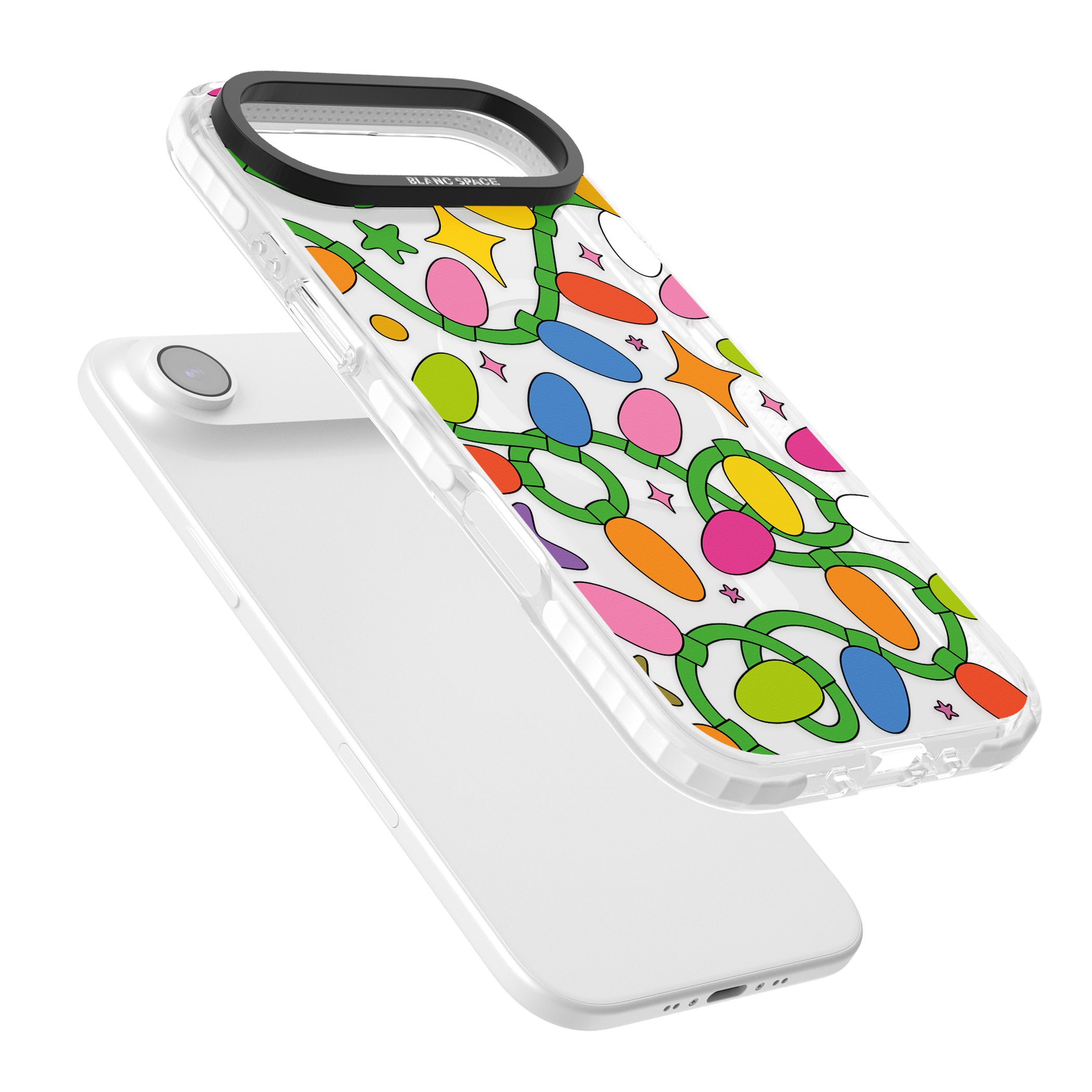 Festive Lights Pattern iPhone 17 Air Impact Pro Clear Phone Case Colours