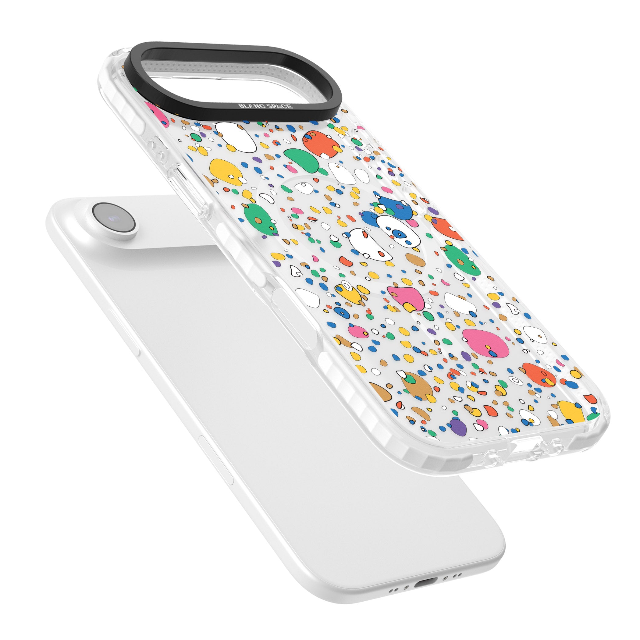 Colourful Confetti Pebbles iPhone 17 Air Impact Pro Clear Phone Case Colours