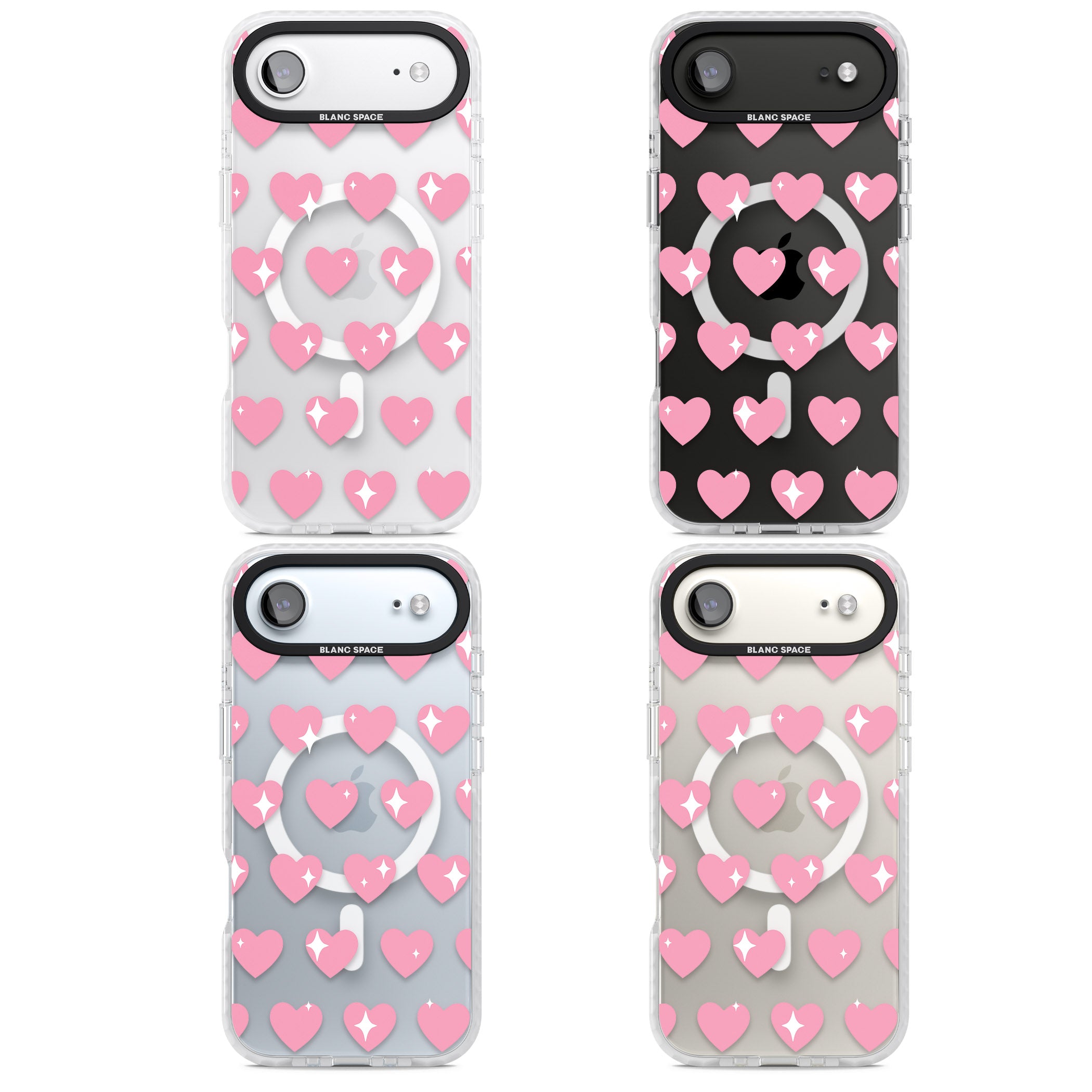 Sweet Hearts iPhone 17 Air Impact Pro Clear Phone Case APT Impact Protection