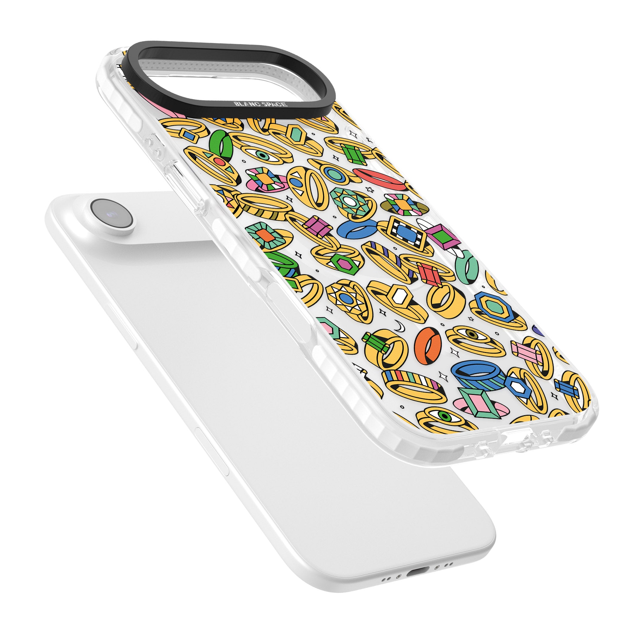 Gemstone Glitz iPhone 17 Air Impact Pro Clear Phone Case Colours