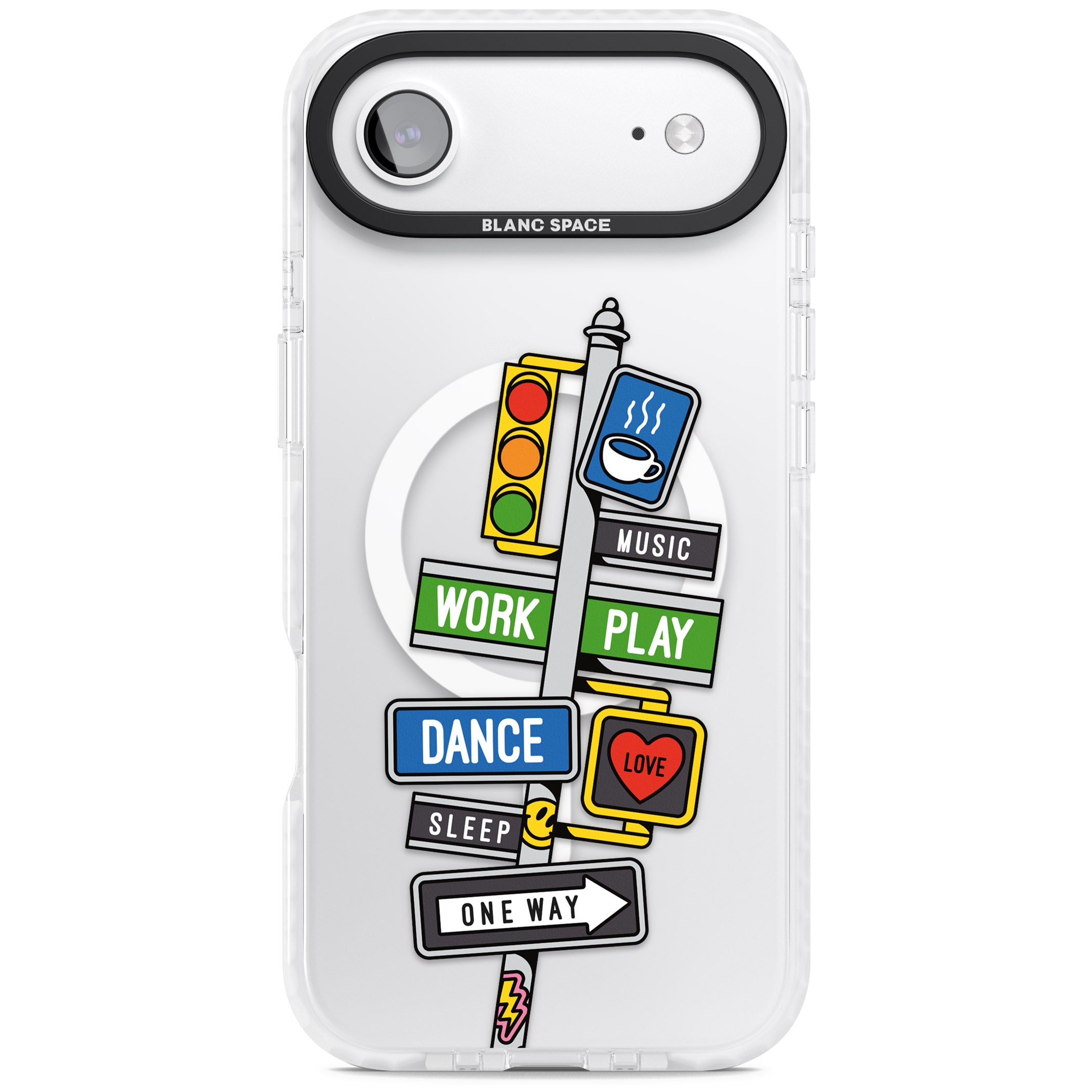 Mood Street Signs iPhone 17 Air Impact Pro Clear Phone Case