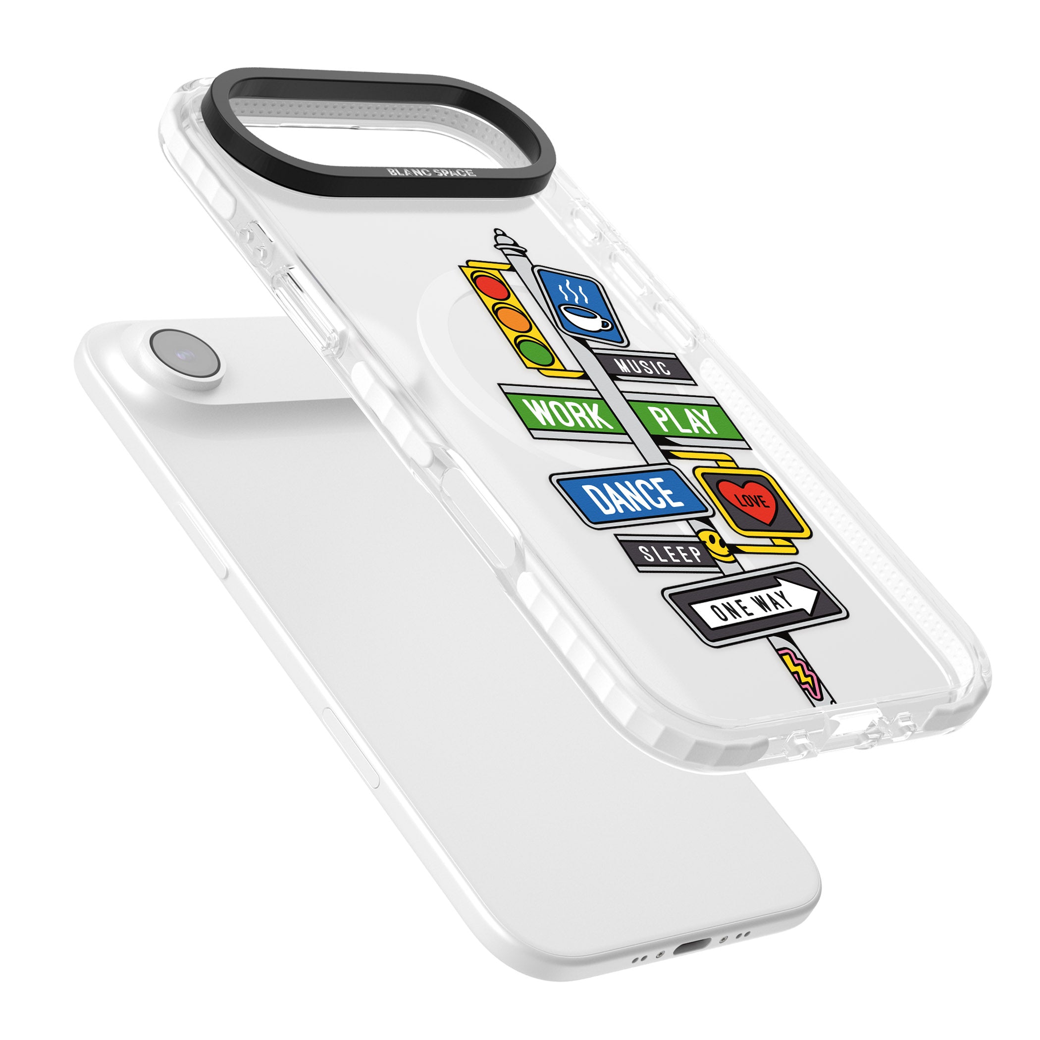 Mood Street Signs iPhone 17 Air Impact Pro Clear Phone Case Colours