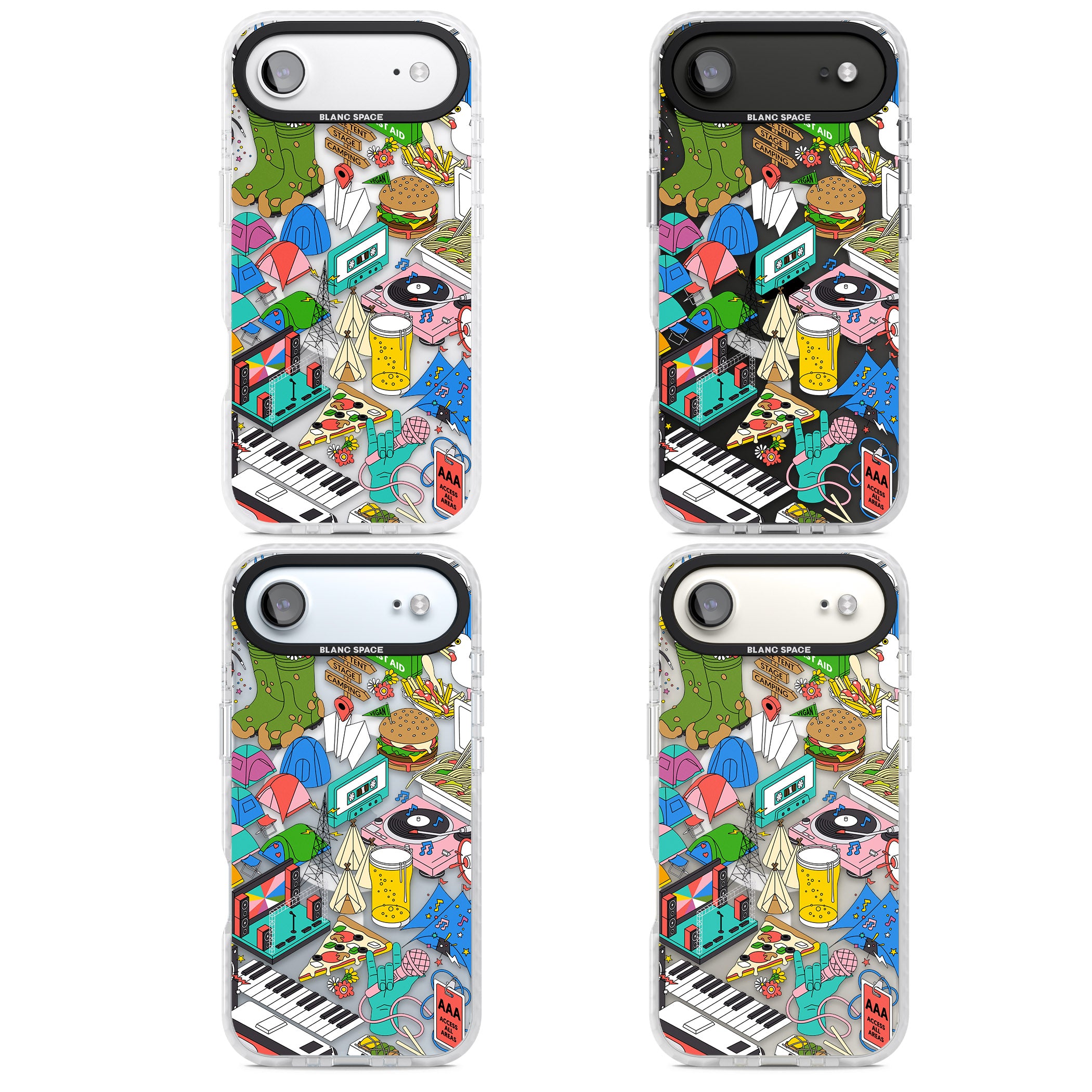 Festival Frenzy iPhone 17 Air Impact Pro Clear Phone Case APT Impact Protection