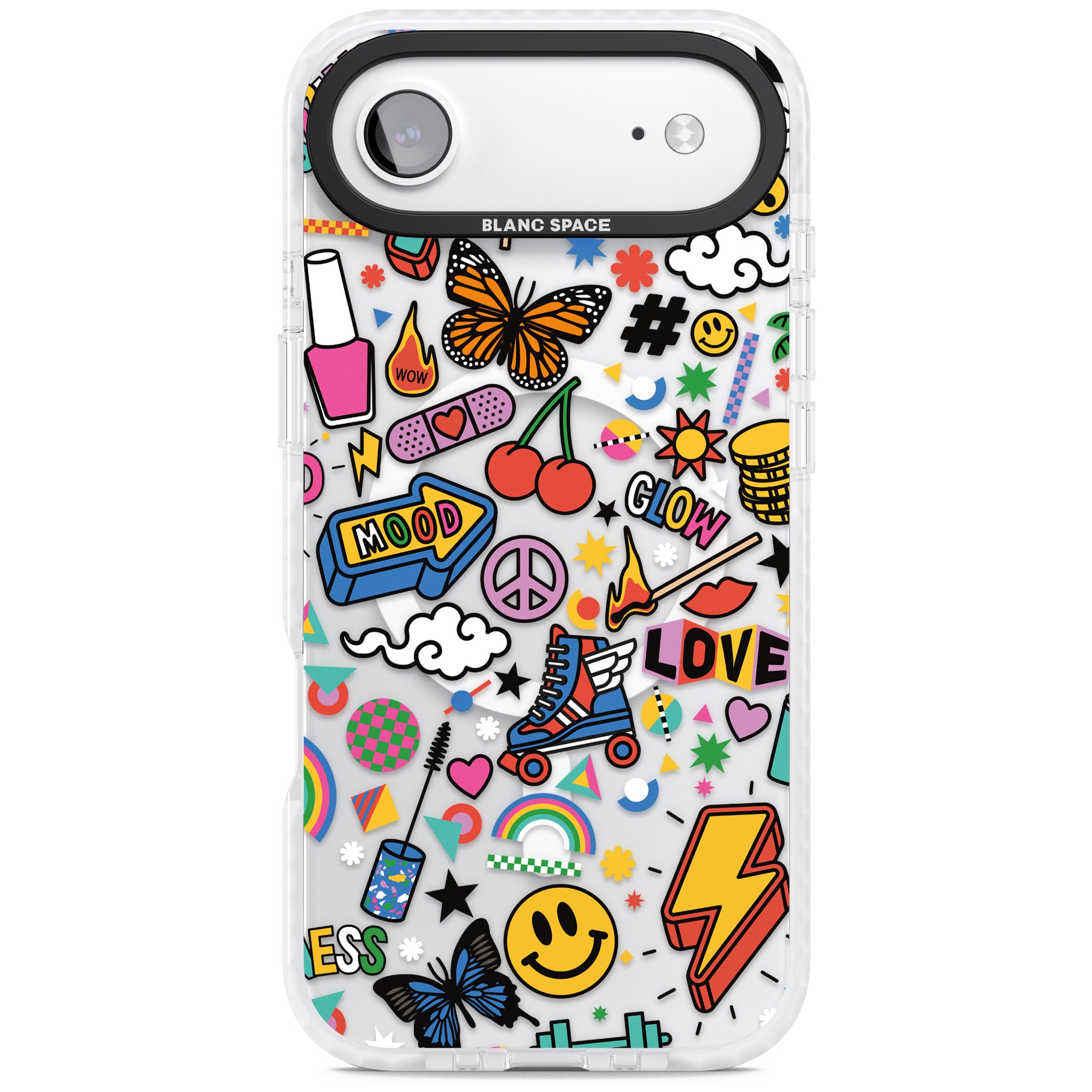 Electric Love iPhone 17 Air Impact Pro Clear Phone Case