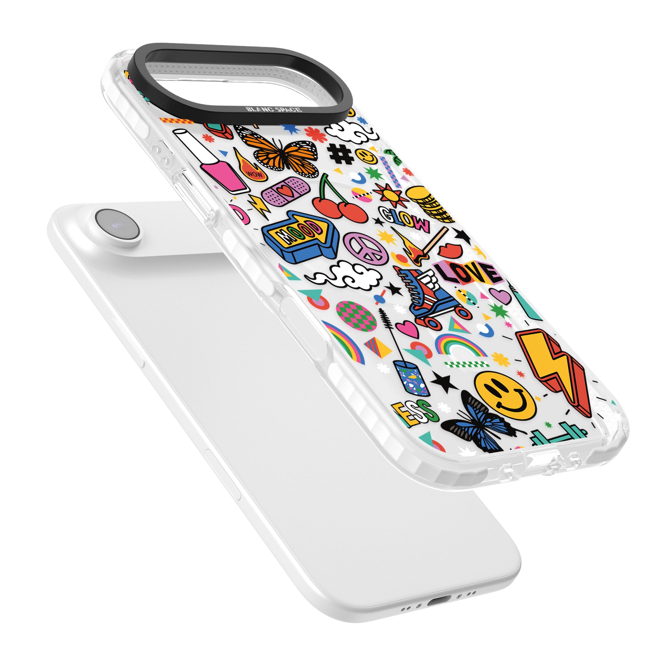 Electric Love iPhone 17 Air Impact Pro Clear Phone Case Colours