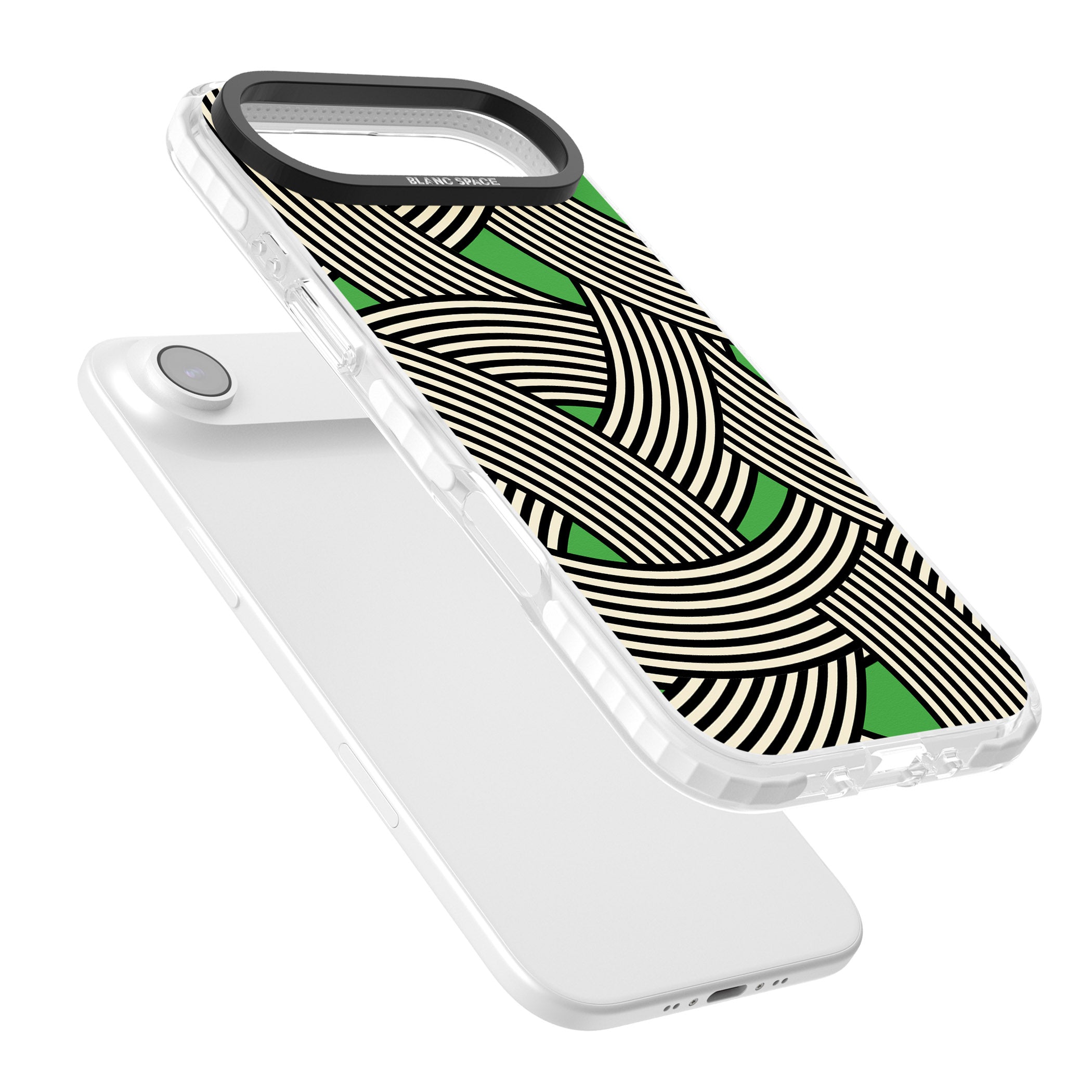 Green Optic Waves iPhone 17 Air Impact Pro Clear Phone Case Colours