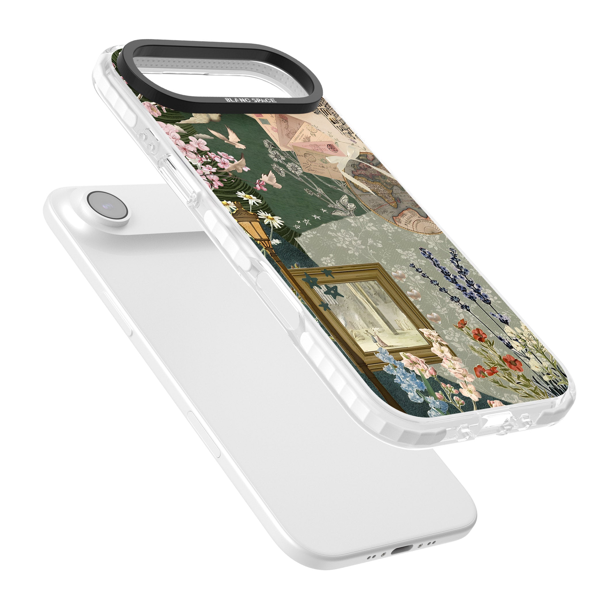 Vintage Spring Collage iPhone 17 Air Impact Pro Clear Phone Case Colours