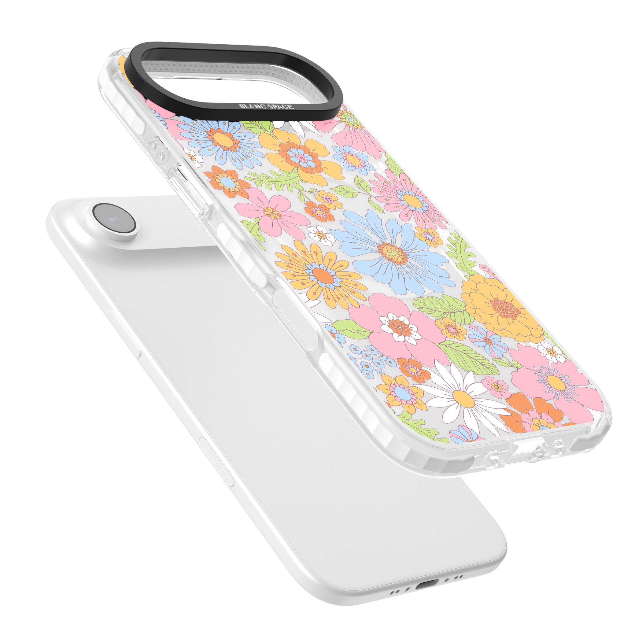 Pastel Flower Pattern iPhone 17 Air Impact Pro Clear Phone Case Colours