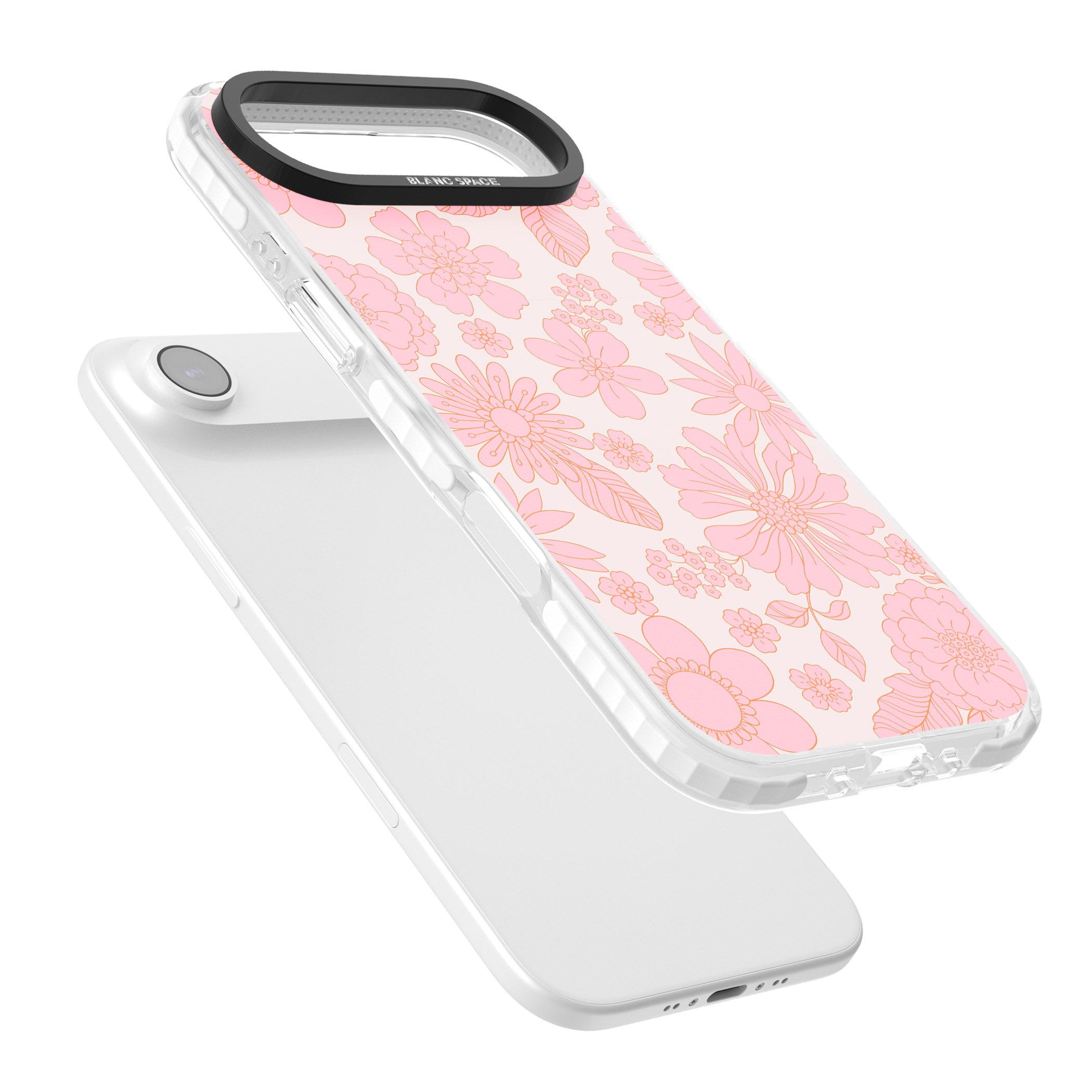 Gentle Pink Flowers iPhone 17 Air Impact Pro Clear Phone Case Colours