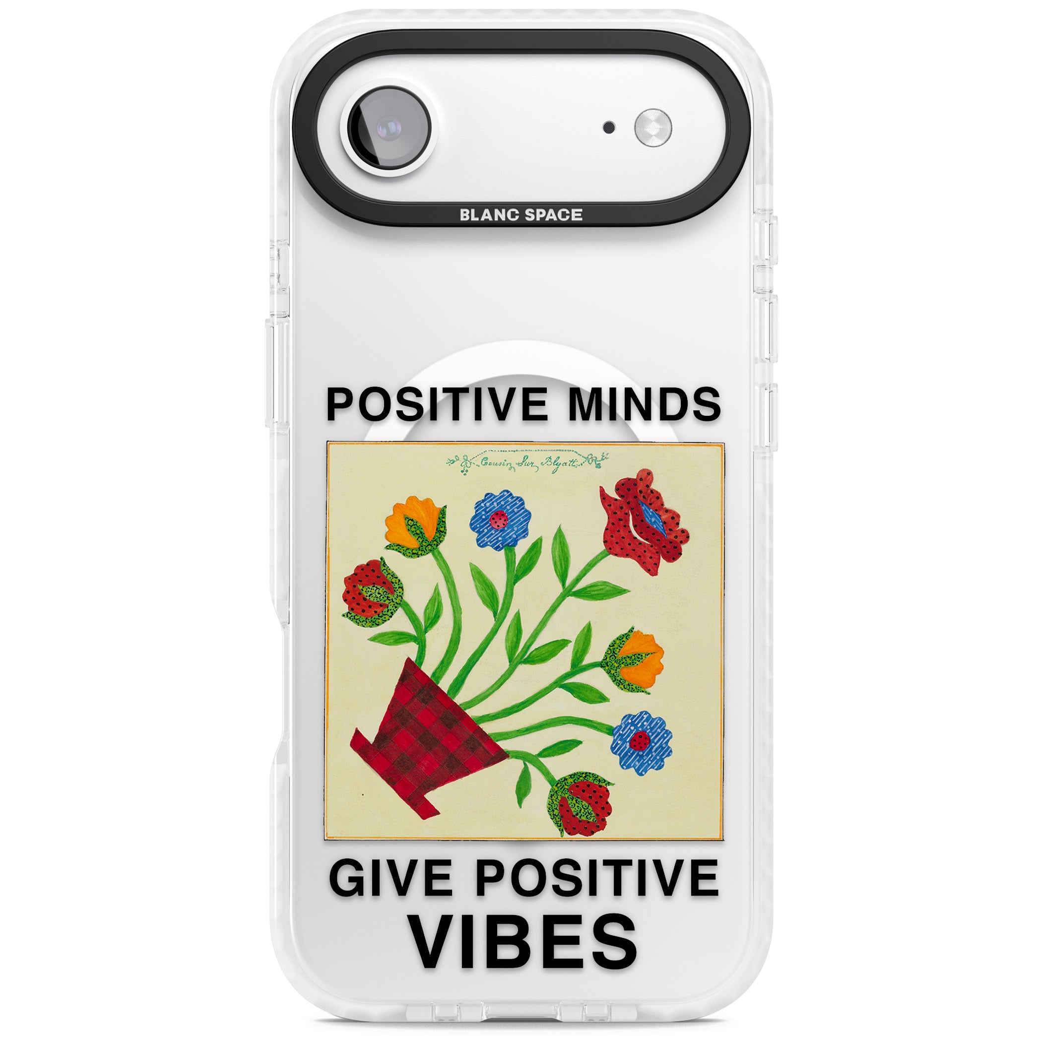 Positive Minds Give Positive Vibes iPhone 17 Air Impact Pro Clear Phone Case