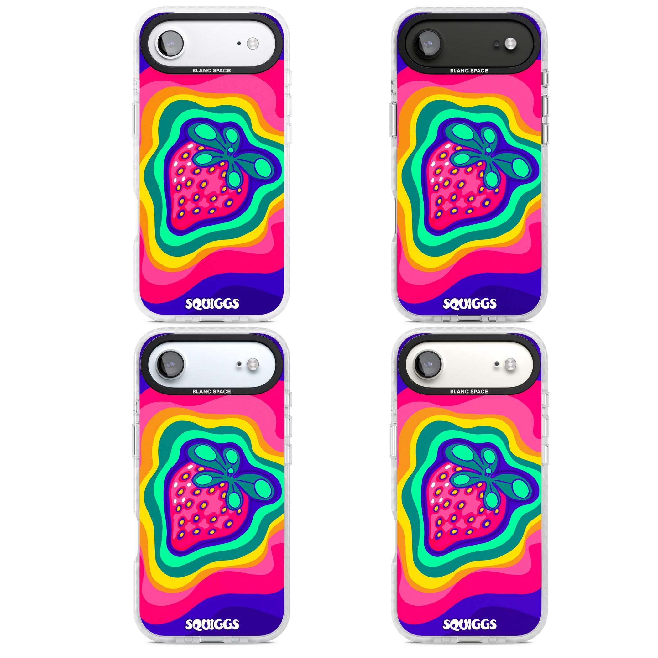 Strawberry Rainbow iPhone 17 Air Impact Pro Clear Phone Case APT Impact Protection