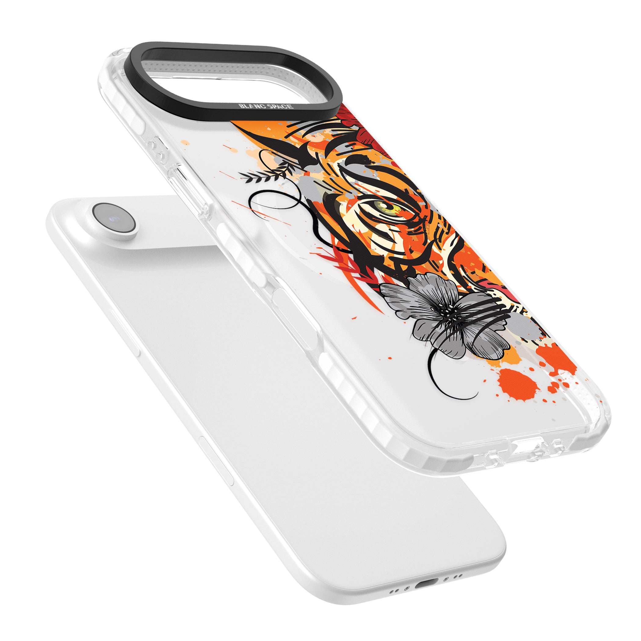 Sugar Skull Tiger iPhone 17 Air Impact Pro Clear Phone Case Colours