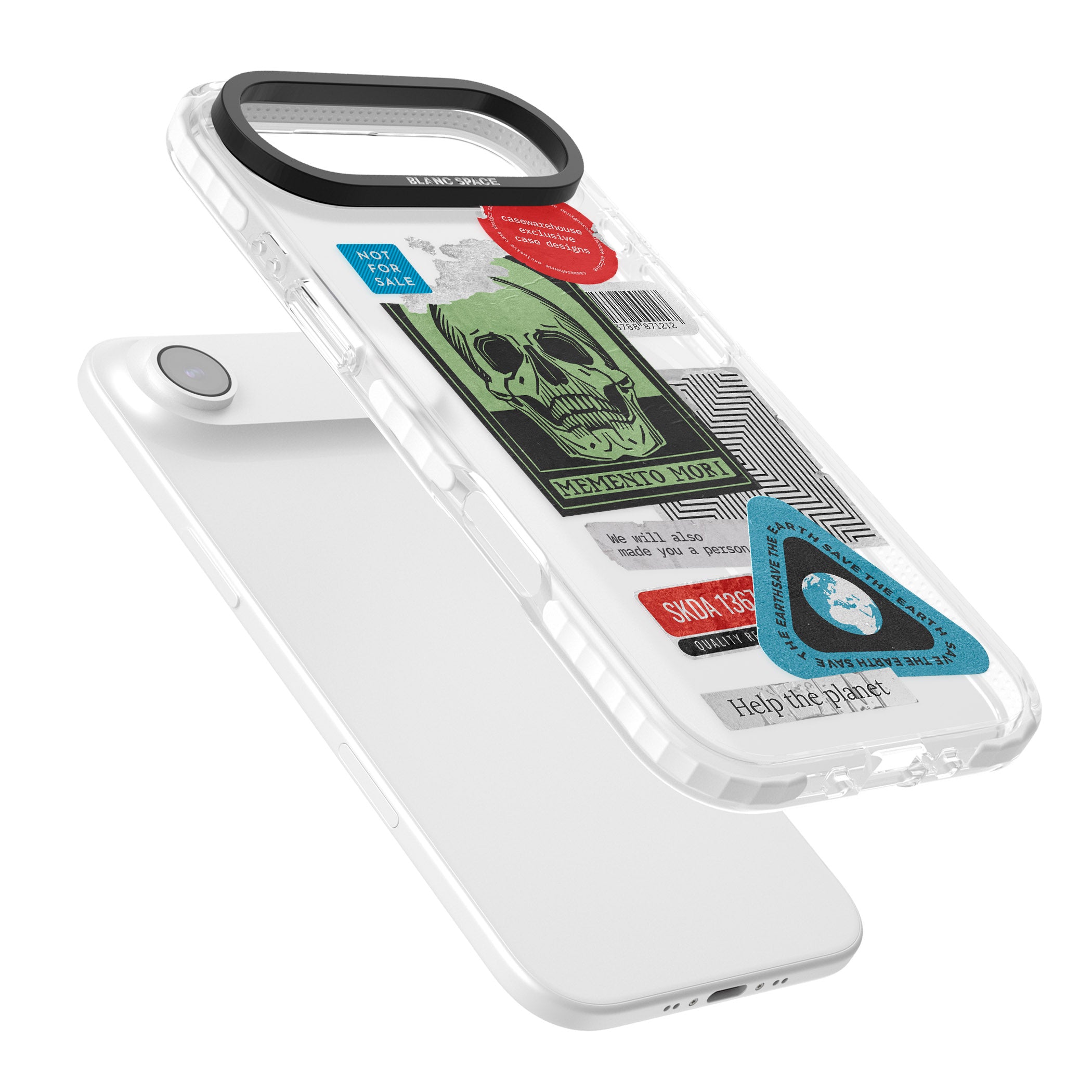 Skull Sticker Mix iPhone 17 Air Impact Pro Clear Phone Case Colours