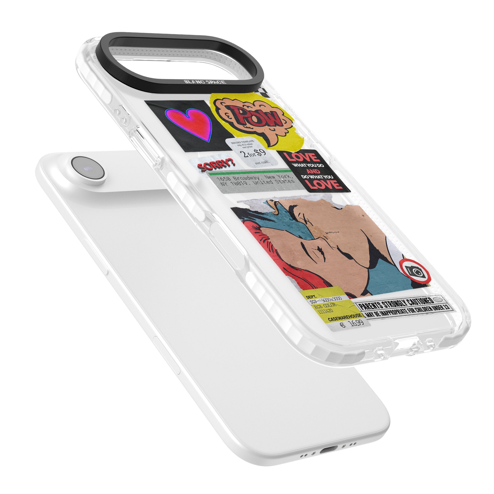 Retro Sticker Mix iPhone 17 Air Impact Pro Clear Phone Case Colours