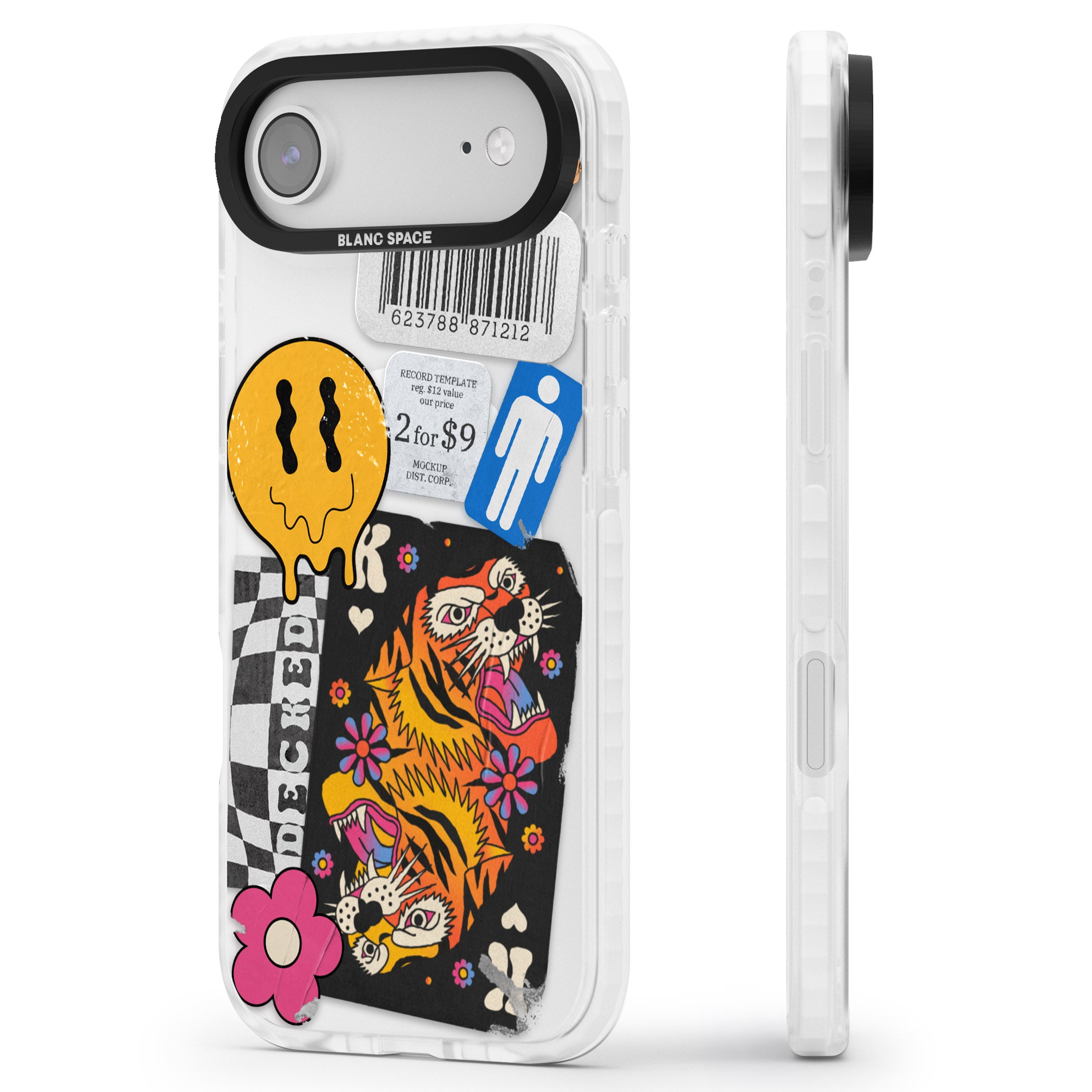 Electric Vibes iPhone 17 Air Impact Pro Clear Phone Case Side Profile