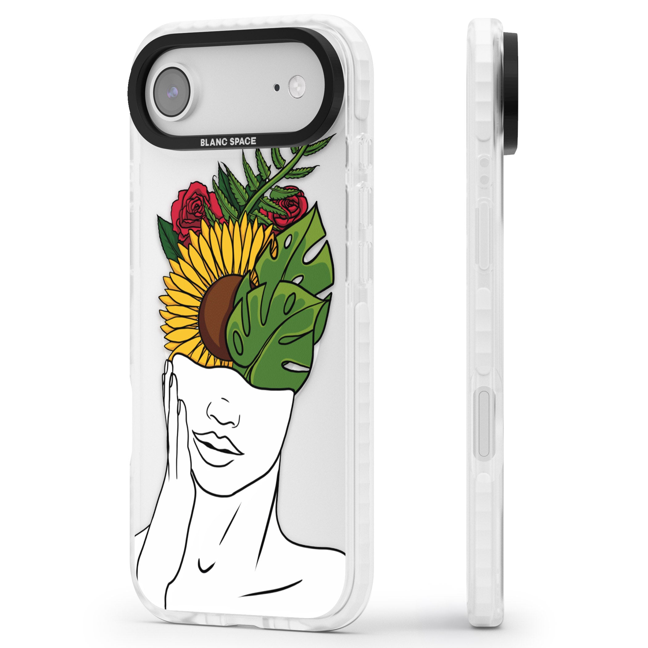 Let The Mind Flourish iPhone 17 Air Impact Pro Clear Phone Case Side Profile