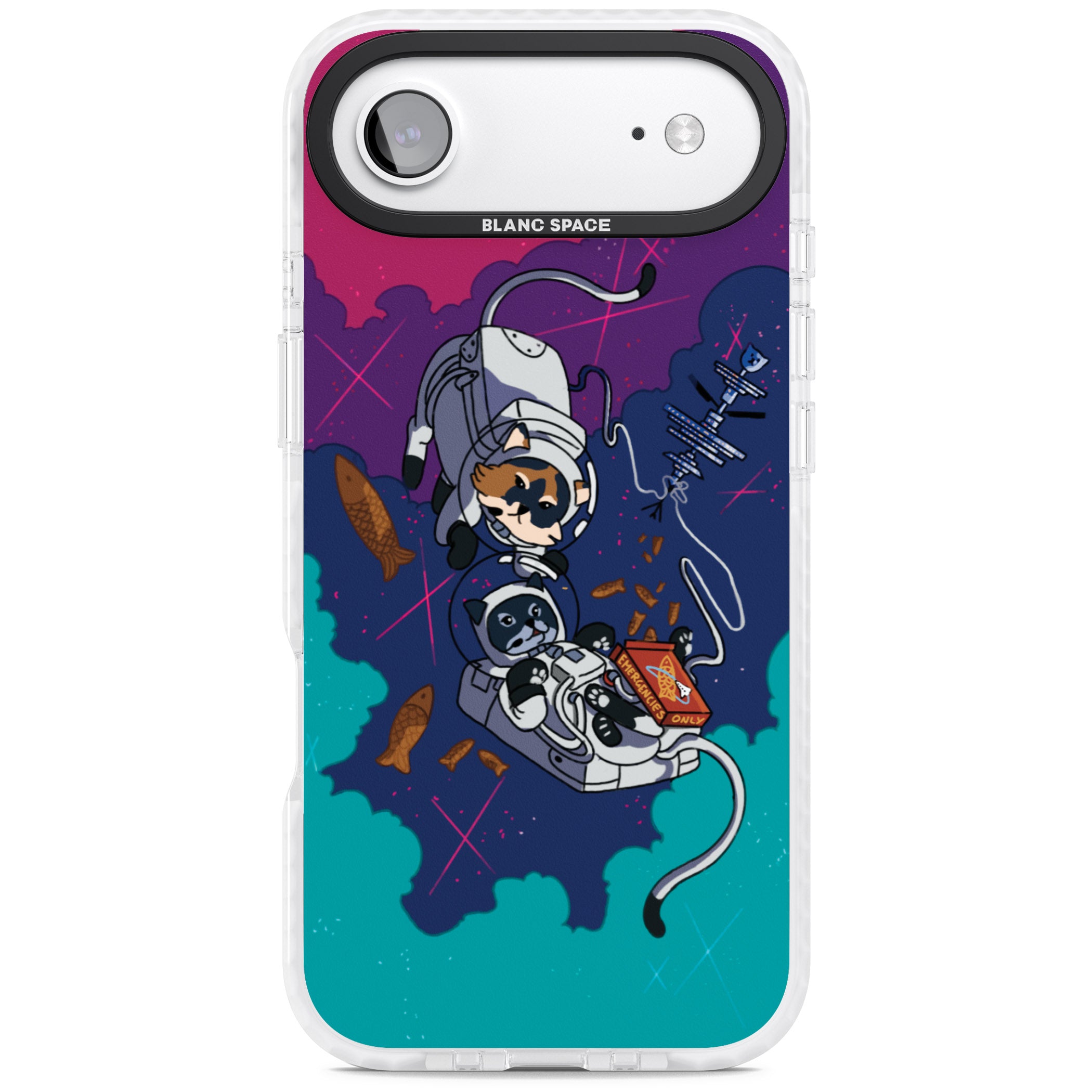 Cats In Space iPhone 17 Air Impact Pro Clear Phone Case