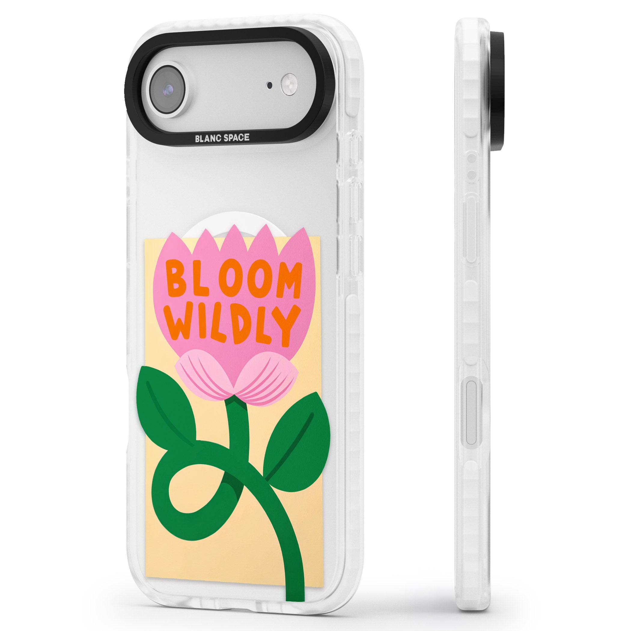 Bloom Wildly iPhone 17 Air Impact Pro Clear Phone Case Side Profile