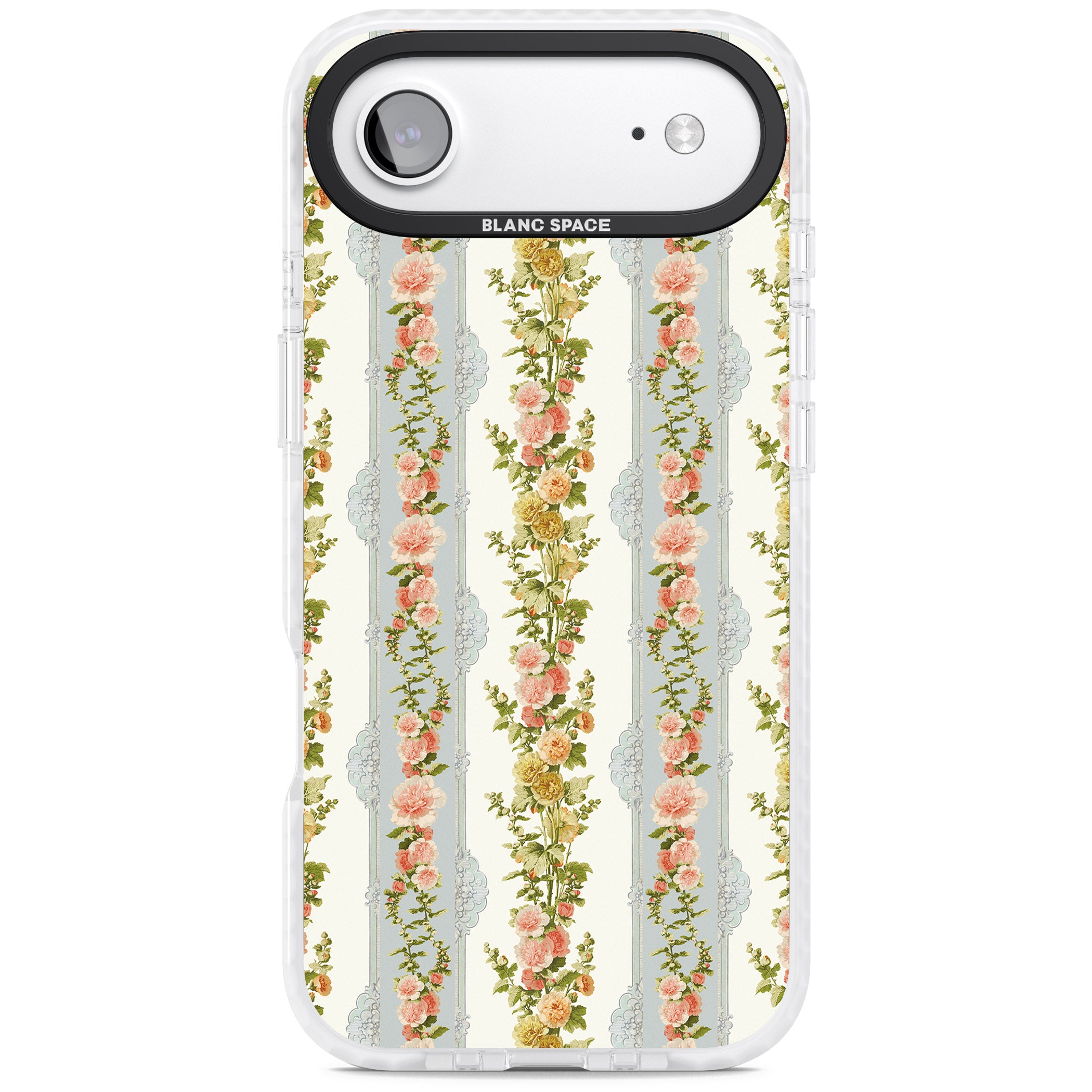 Vintage Floral Stripes iPhone 17 Air Impact Pro Clear Phone Case