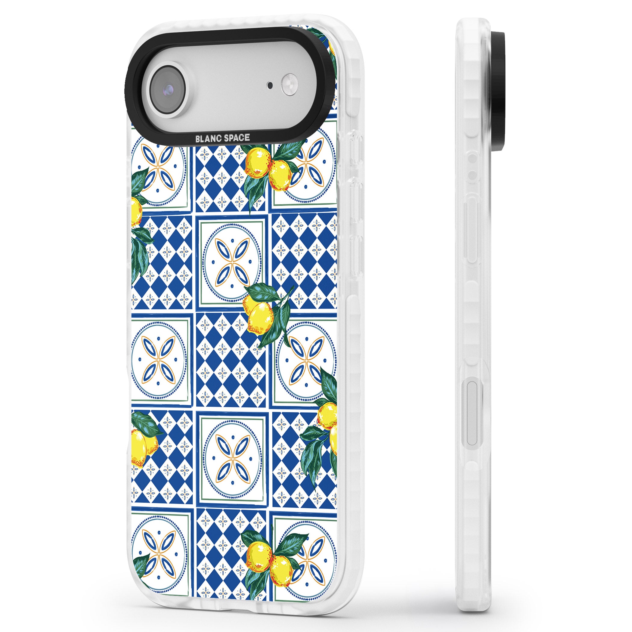 Lemon Tiles iPhone 17 Air Impact Pro Clear Phone Case Side Profile