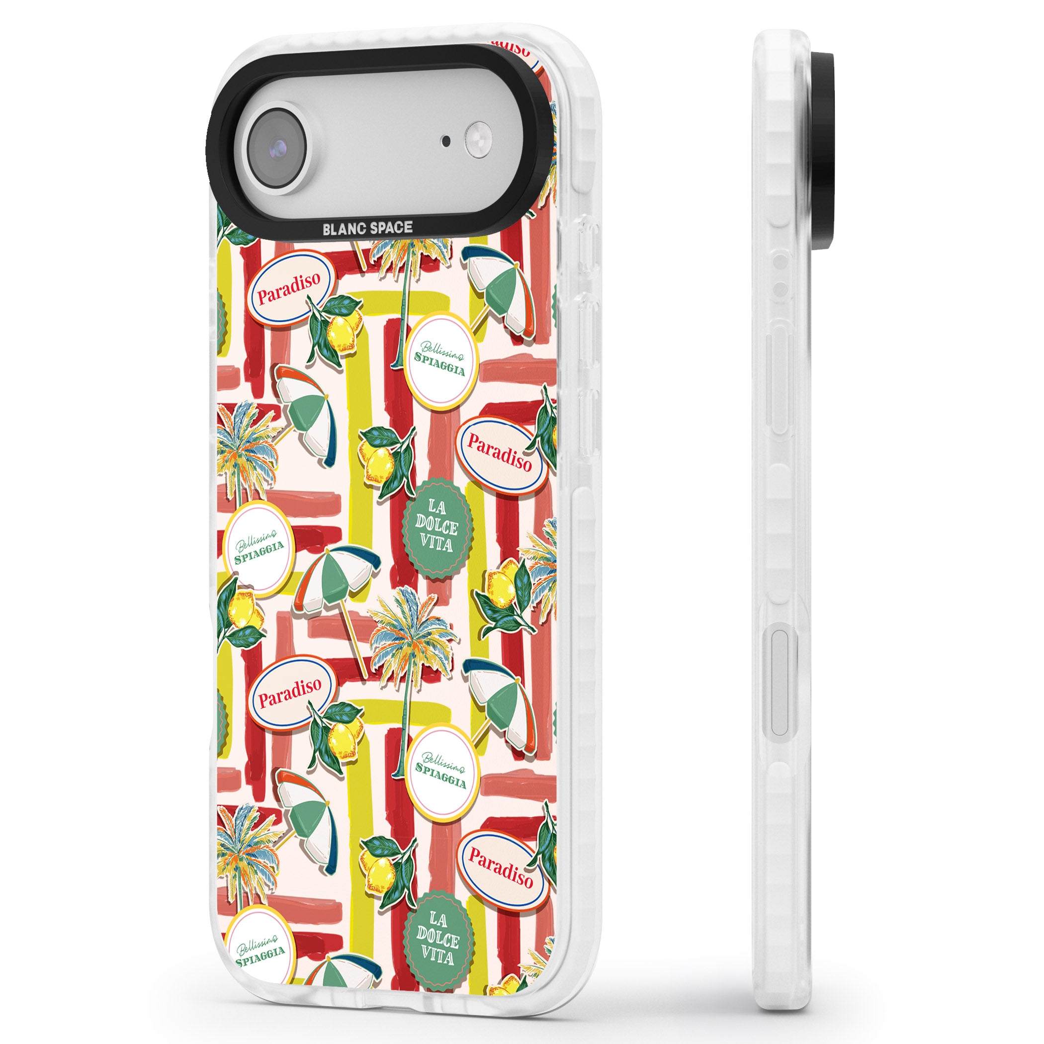 Paradiso Vibes iPhone 17 Air Impact Pro Clear Phone Case Side Profile