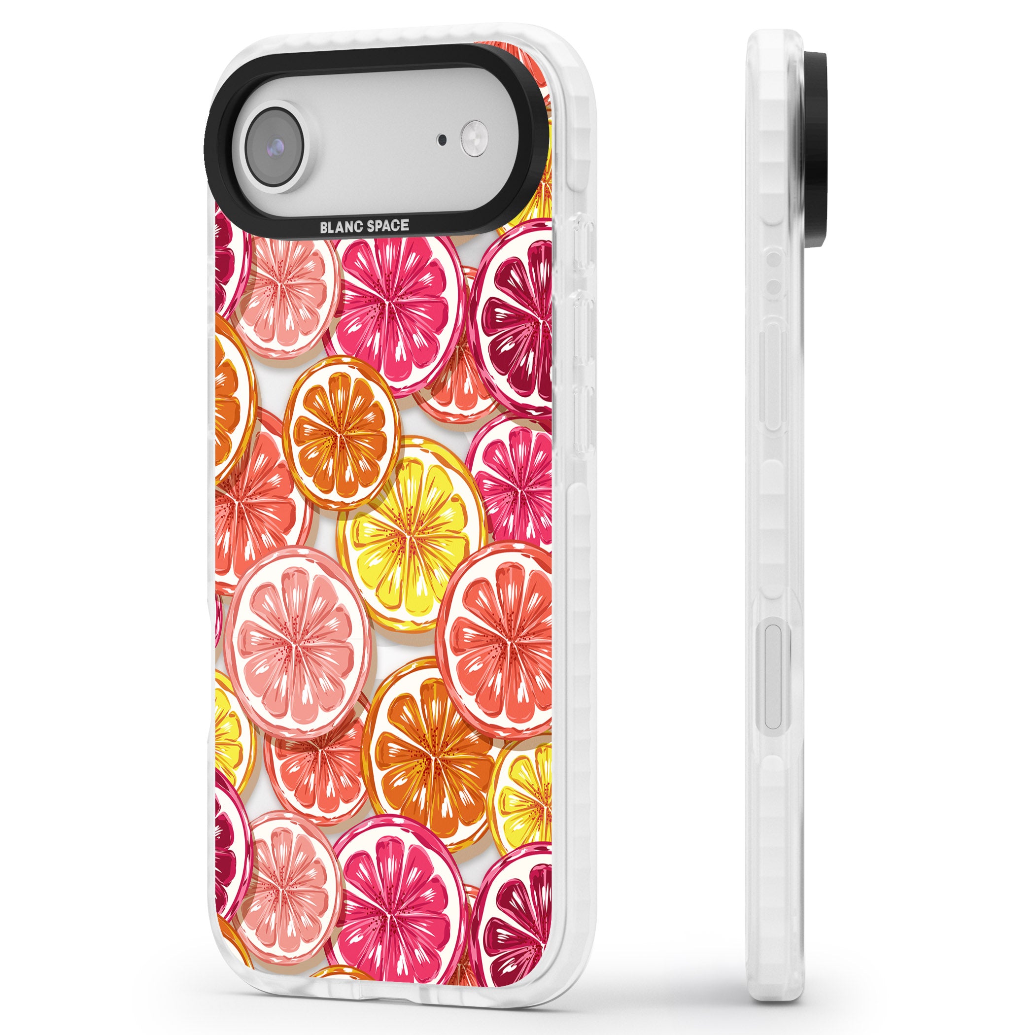 Citrus Fiesta iPhone 17 Air Impact Pro Clear Phone Case Side Profile