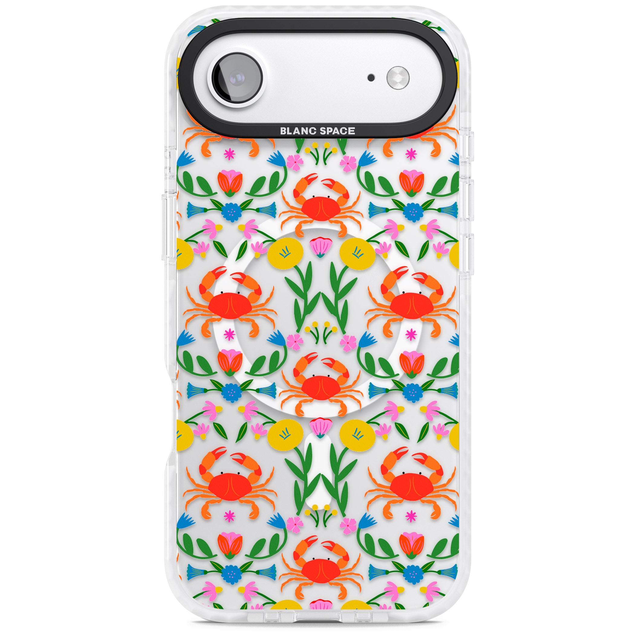 Crabs Flowers iPhone 17 Air Impact Pro Clear Phone Case