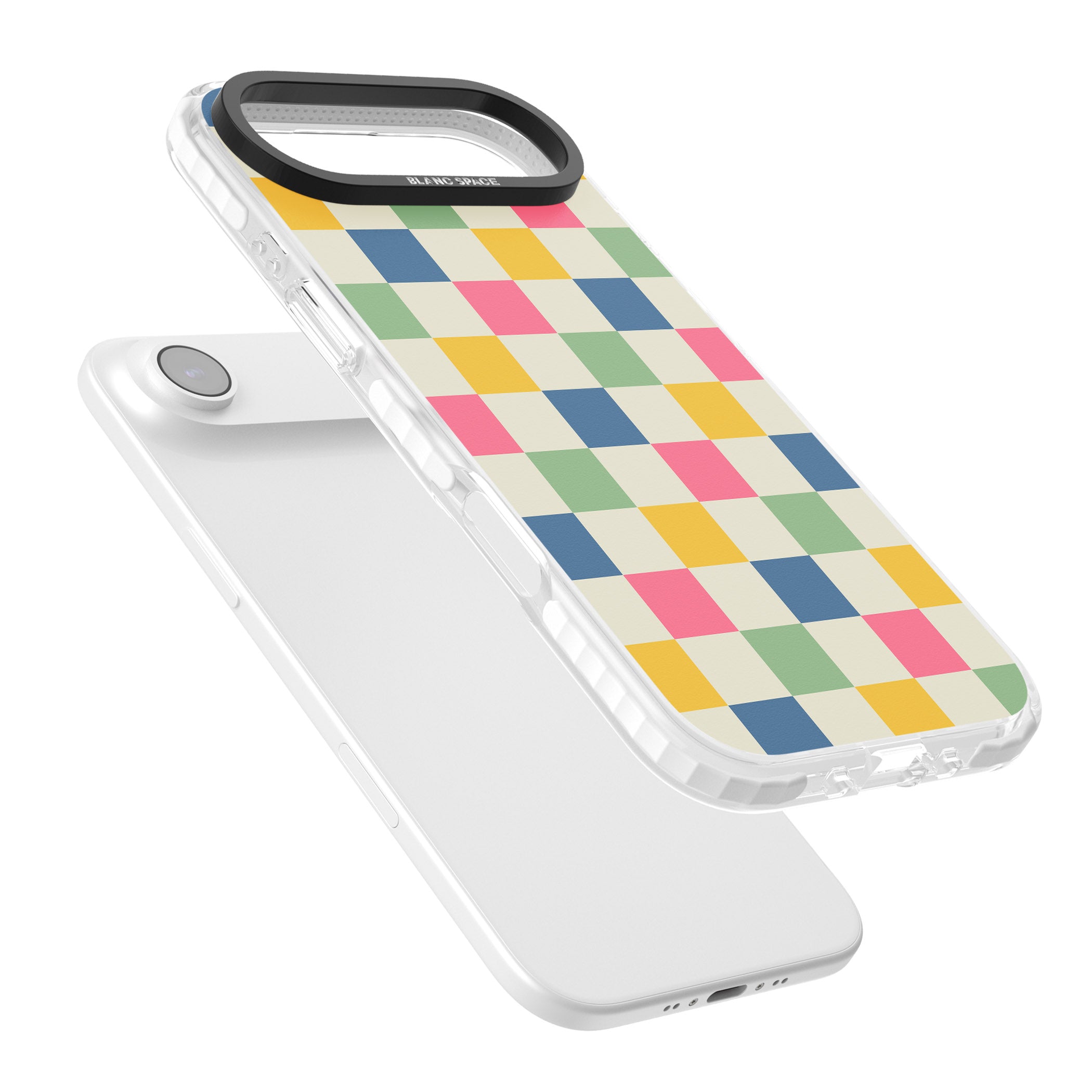 Pastel Multicolor Checkered iPhone 17 Air Impact Pro Clear Phone Case Colours