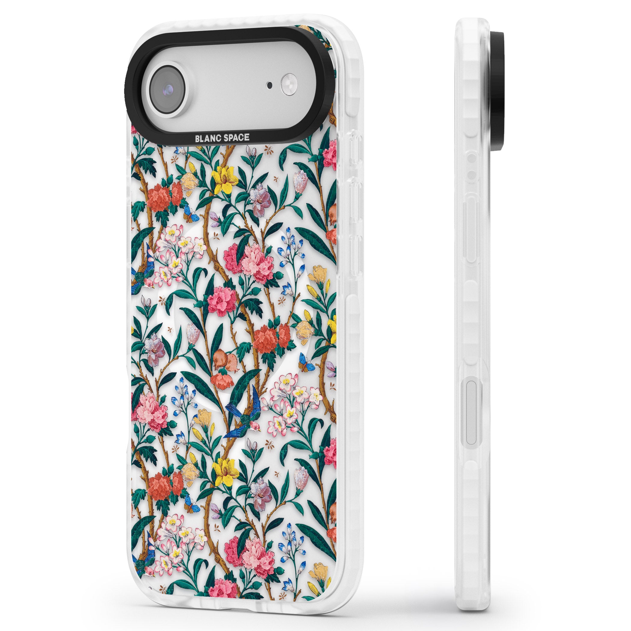 Vines & Flowers iPhone 17 Air Impact Pro Clear Phone Case Side Profile