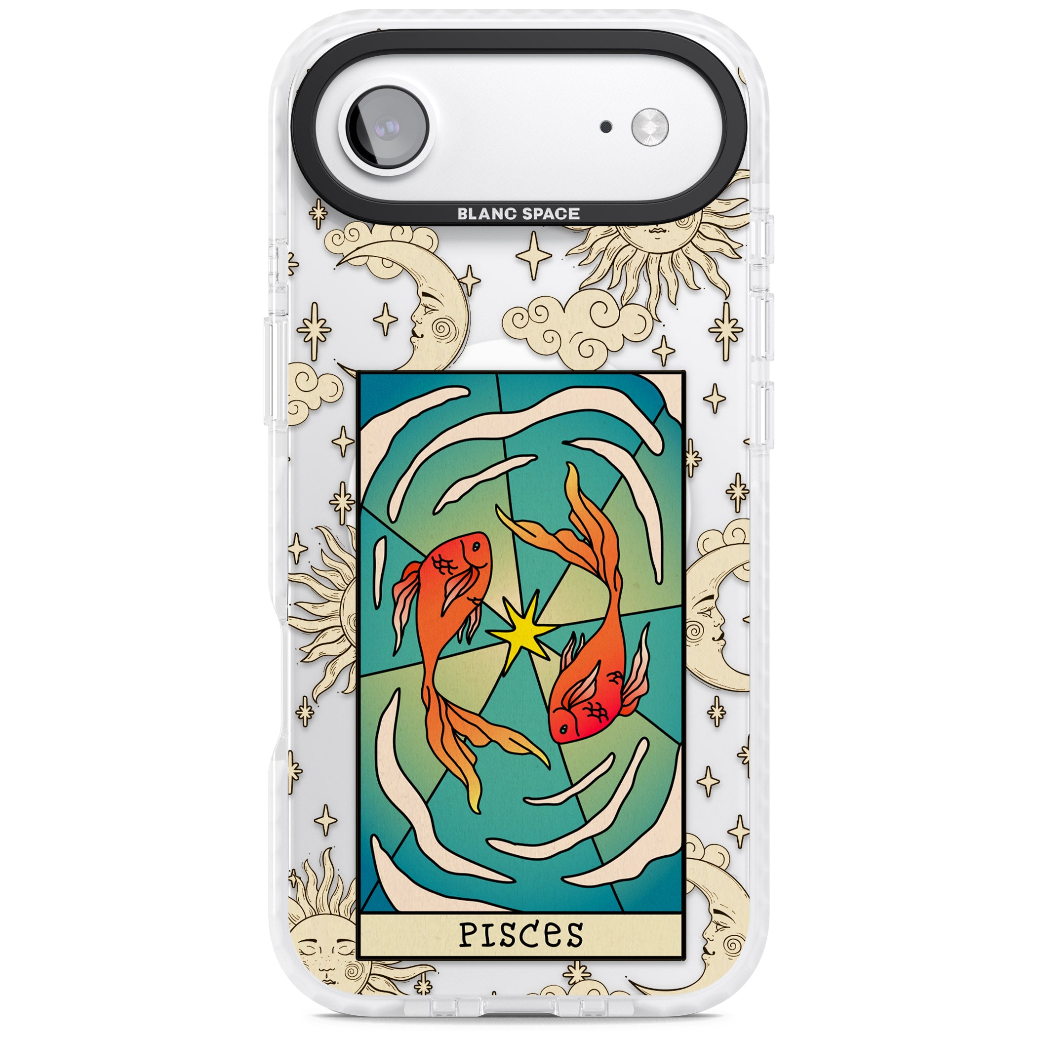 Celestial Zodiac Pisces iPhone 17 Air Impact Pro Clear Phone Case
