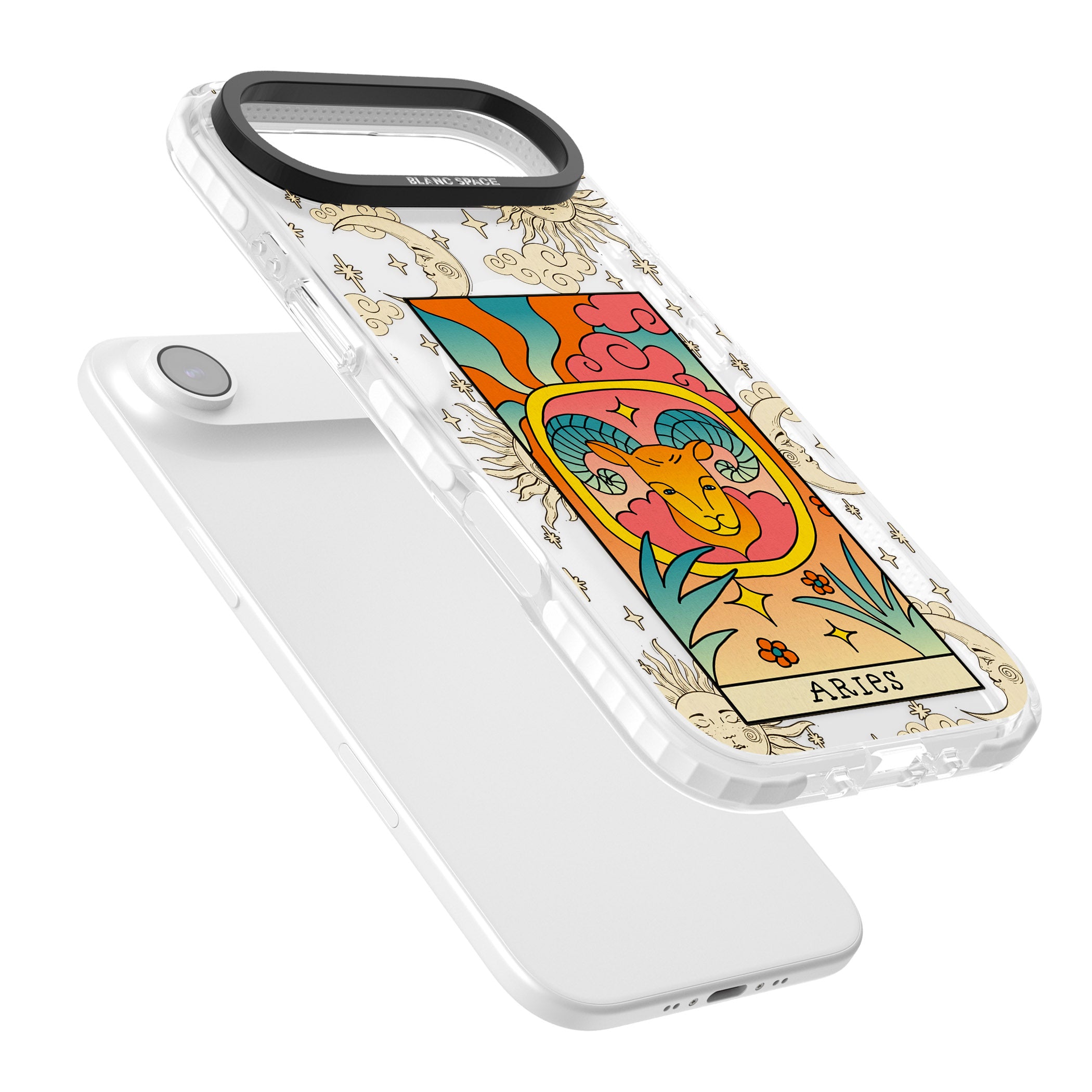 Celestial Zodiac Aries iPhone 17 Air Impact Pro Clear Phone Case Colours