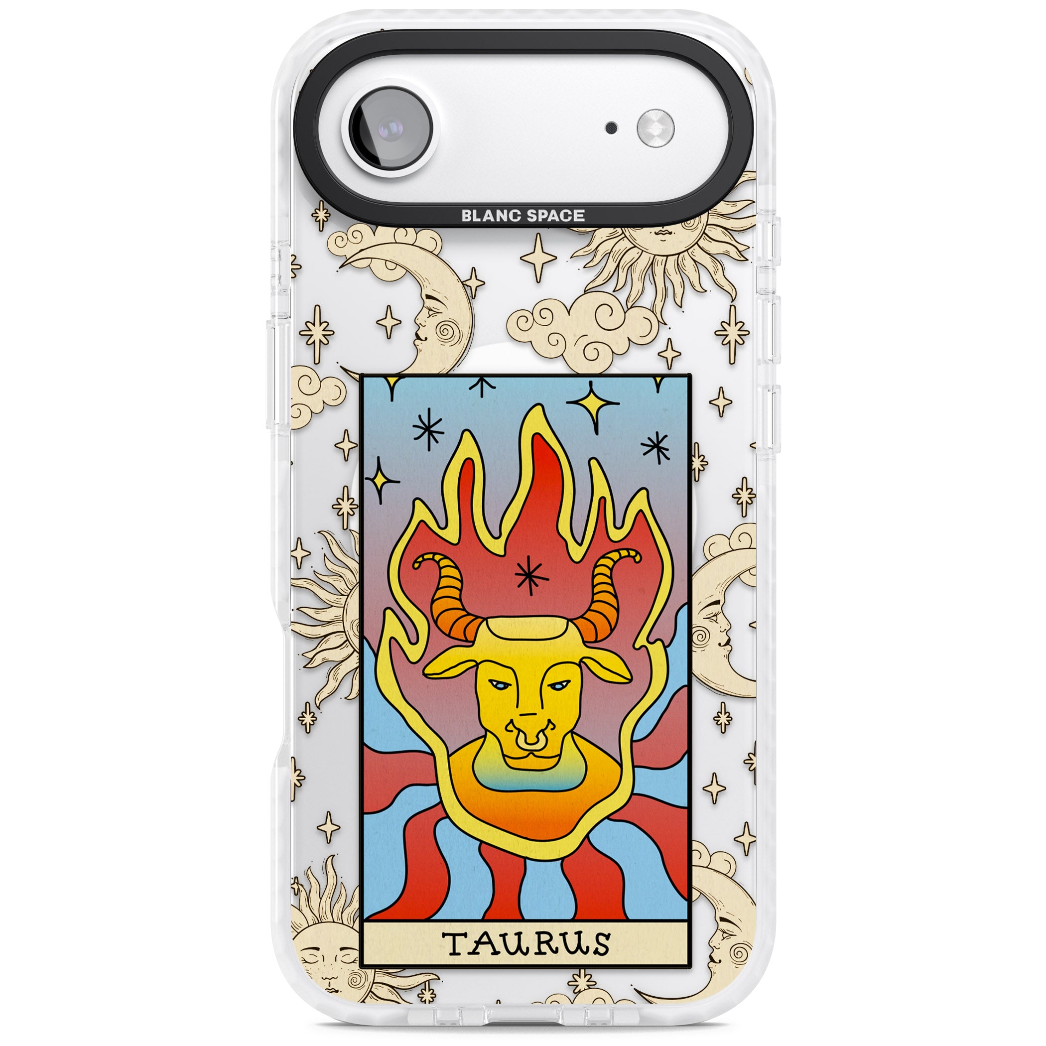 Celestial Zodiac Taurus iPhone 17 Air Impact Pro Clear Phone Case